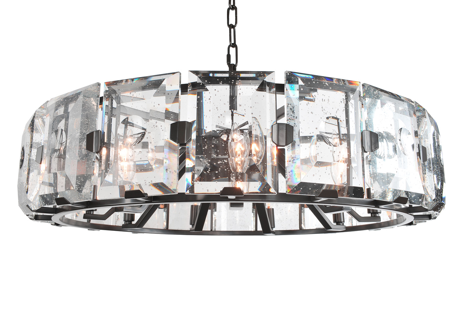 Kalco Giada Nine Light Pendant in Dark Bronze - 390454DB