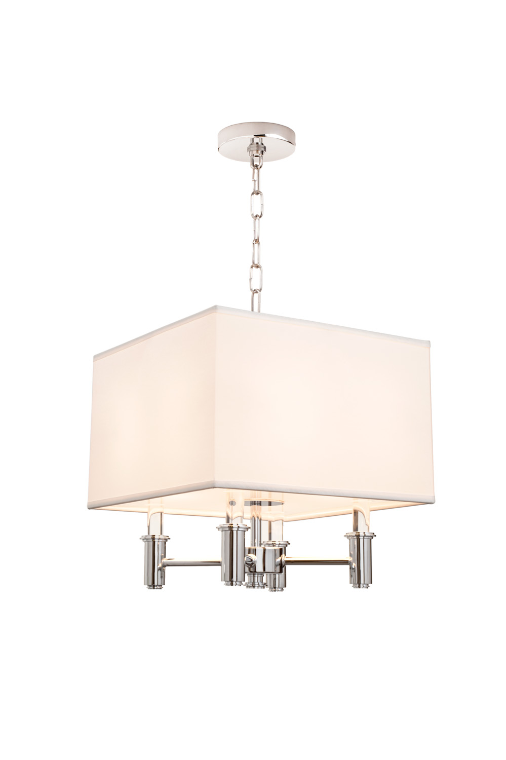 Kalco Dupont Four Light Convertible Pendant - Semi Flush Mount in Chrome - 500570CH