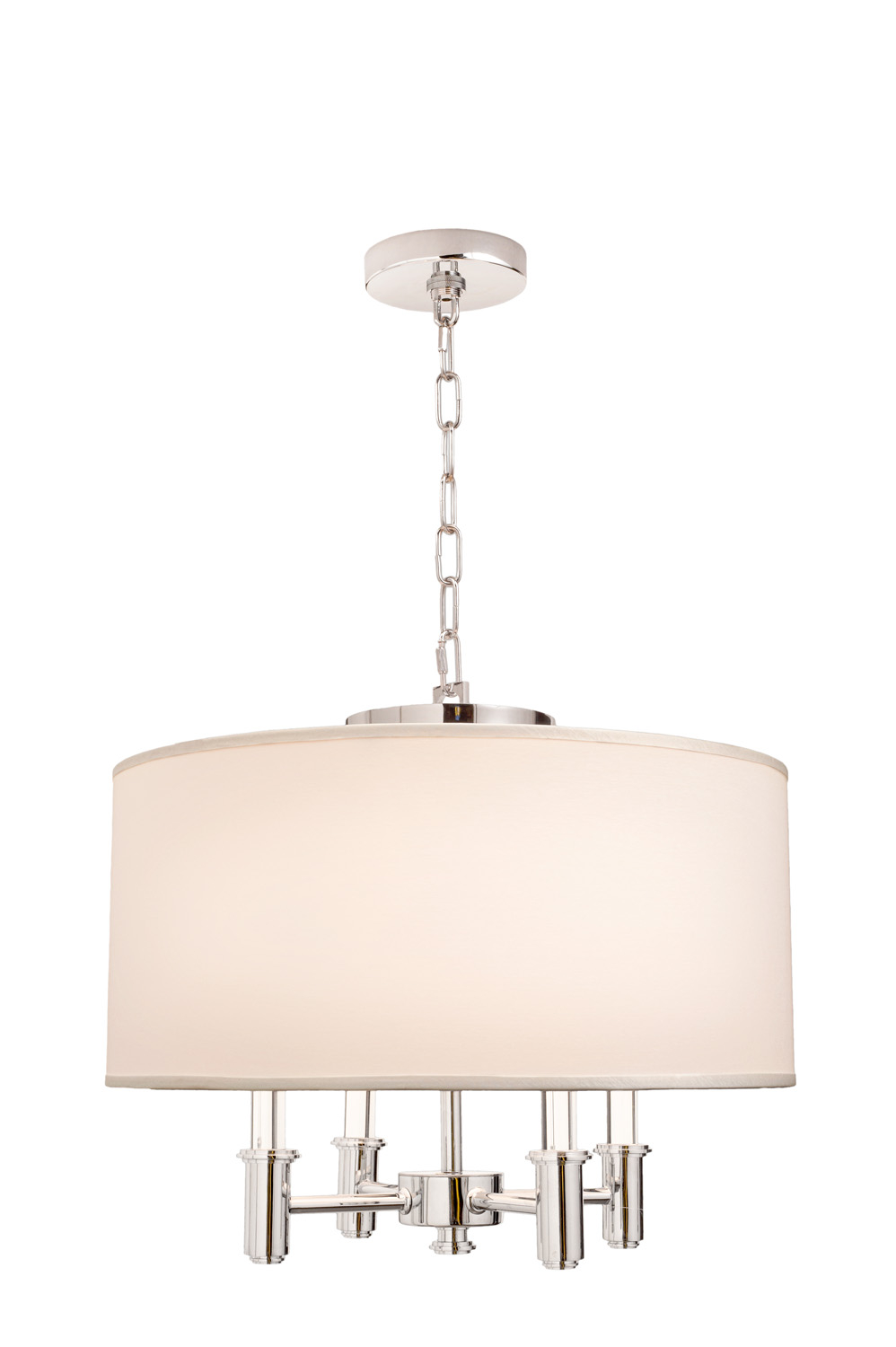 Kalco Dupont Four Light Convertible Pendant - Semi Flush Mount in Chrome - 500571CH