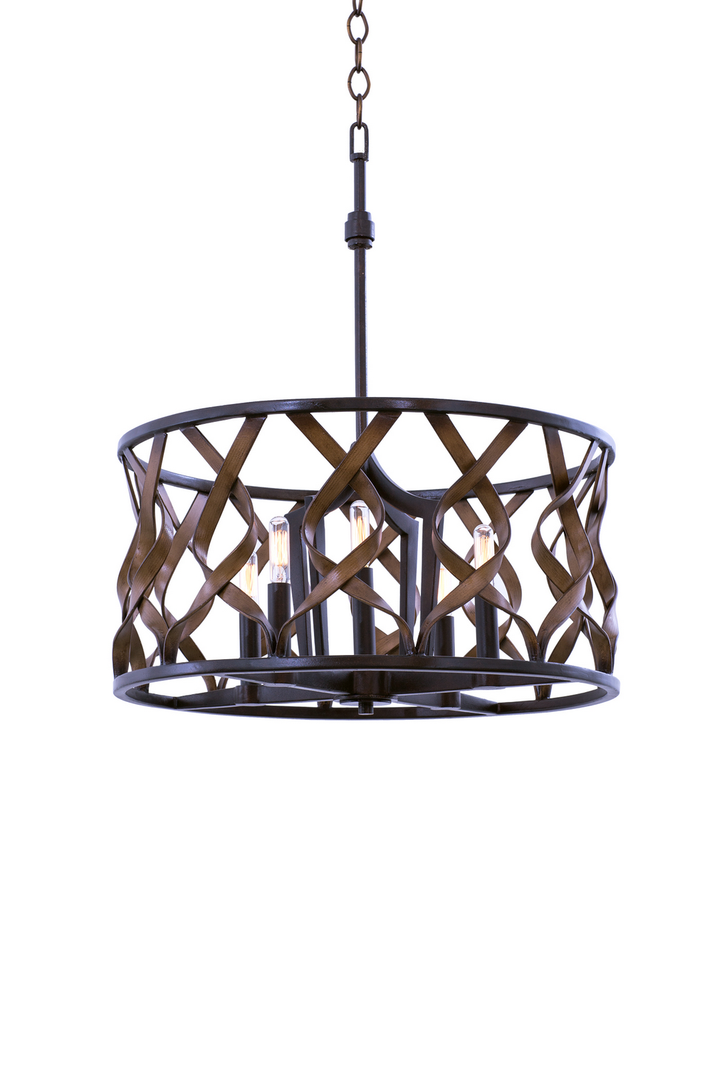 Kalco Soho Five Light Pendant in Milk Chocolate - 501851MC