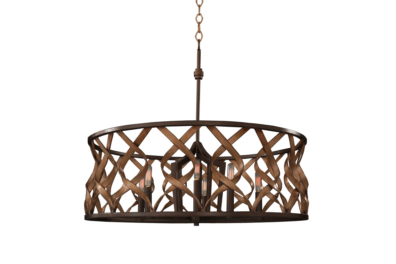 Kalco Soho Six Light Pendant in Milk Chocolate - 501853MC
