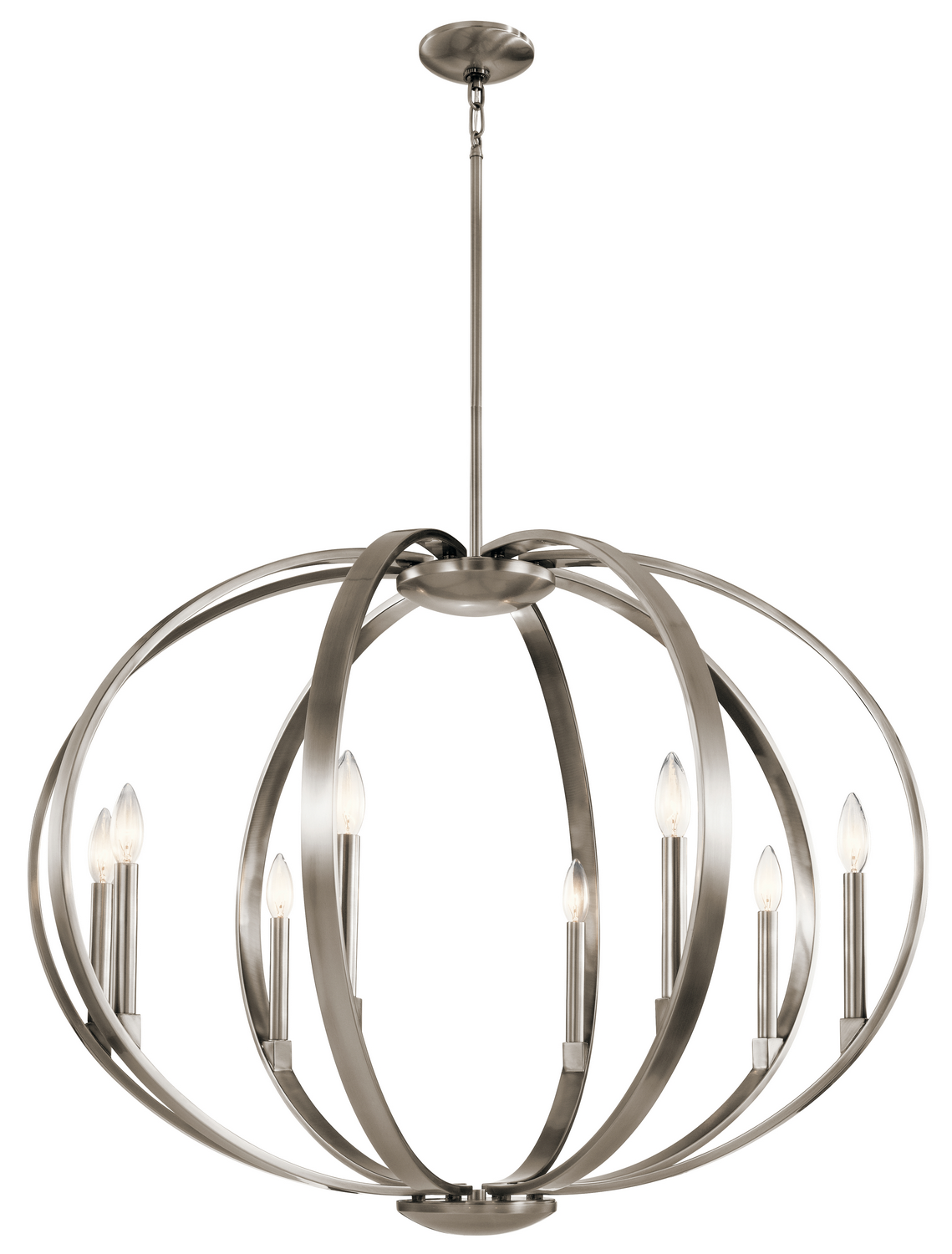 Photos - Chandelier / Lamp Kichler Elata 8-Light Drum Pendant in Classic Pewter 43872CLP 