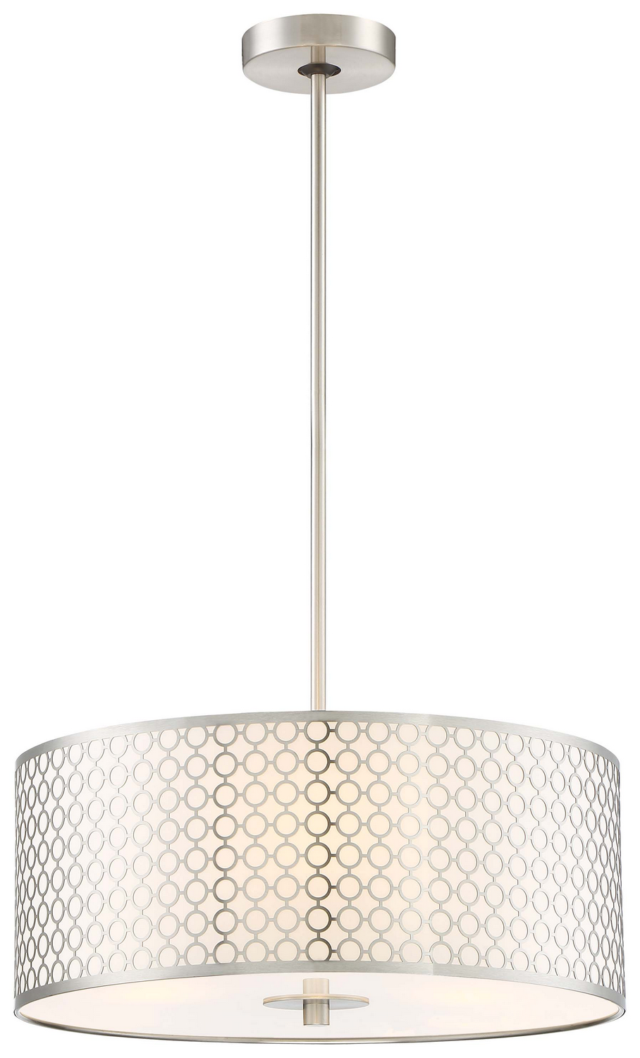 George Kovacs Dots Three Light Pendant in Brushed Nickel - P1266-084