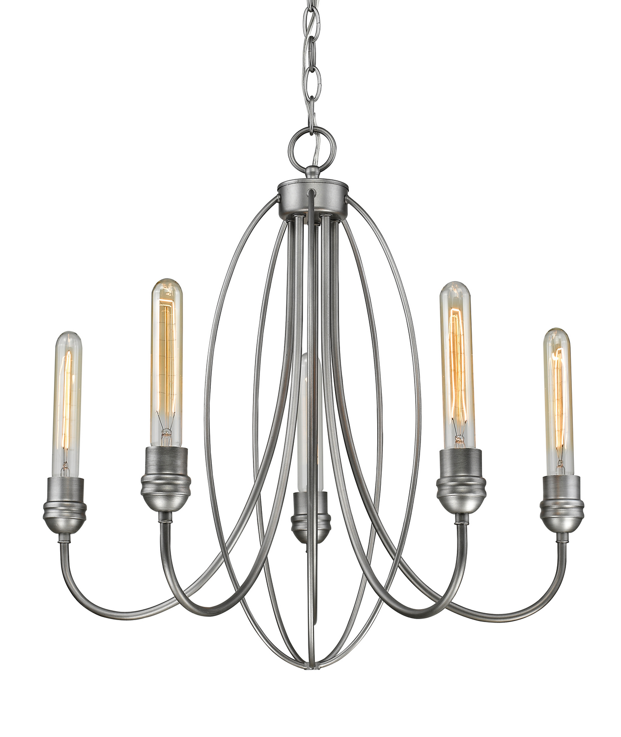 Five Light Chandelier by Z-Lite - Persis Collection, Old Silver Finish - 3000-5OS