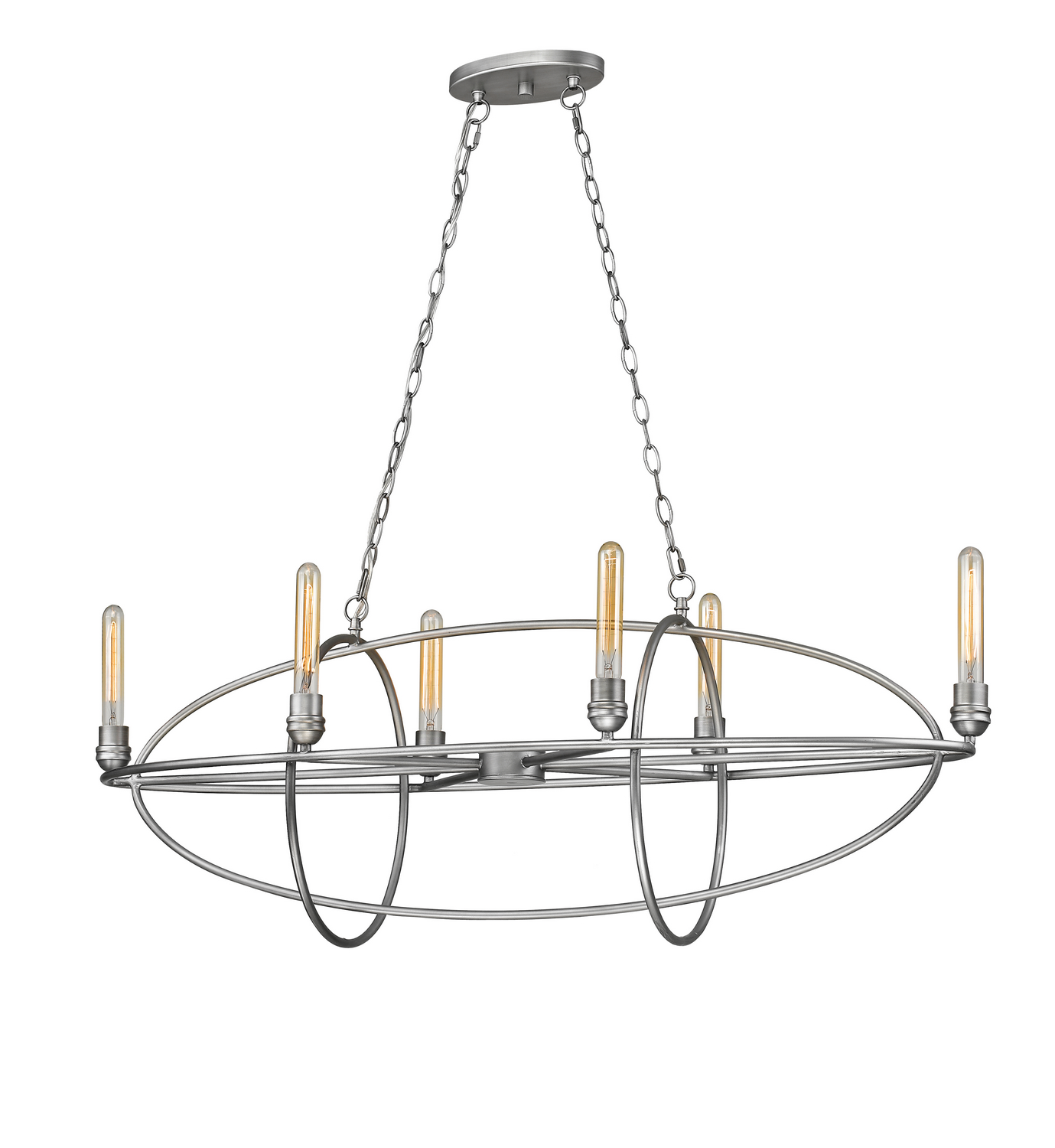 Six Light Chandelier by Z-Lite - Persis Collection, Old Silver Finish - 3000-6OS