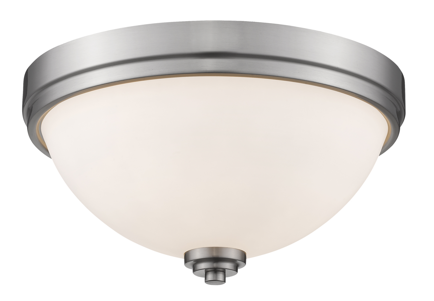 Two Light Flush Mount by Z-Lite - Ashton Collection, Brushed Nickel Finish - 443F2-BN