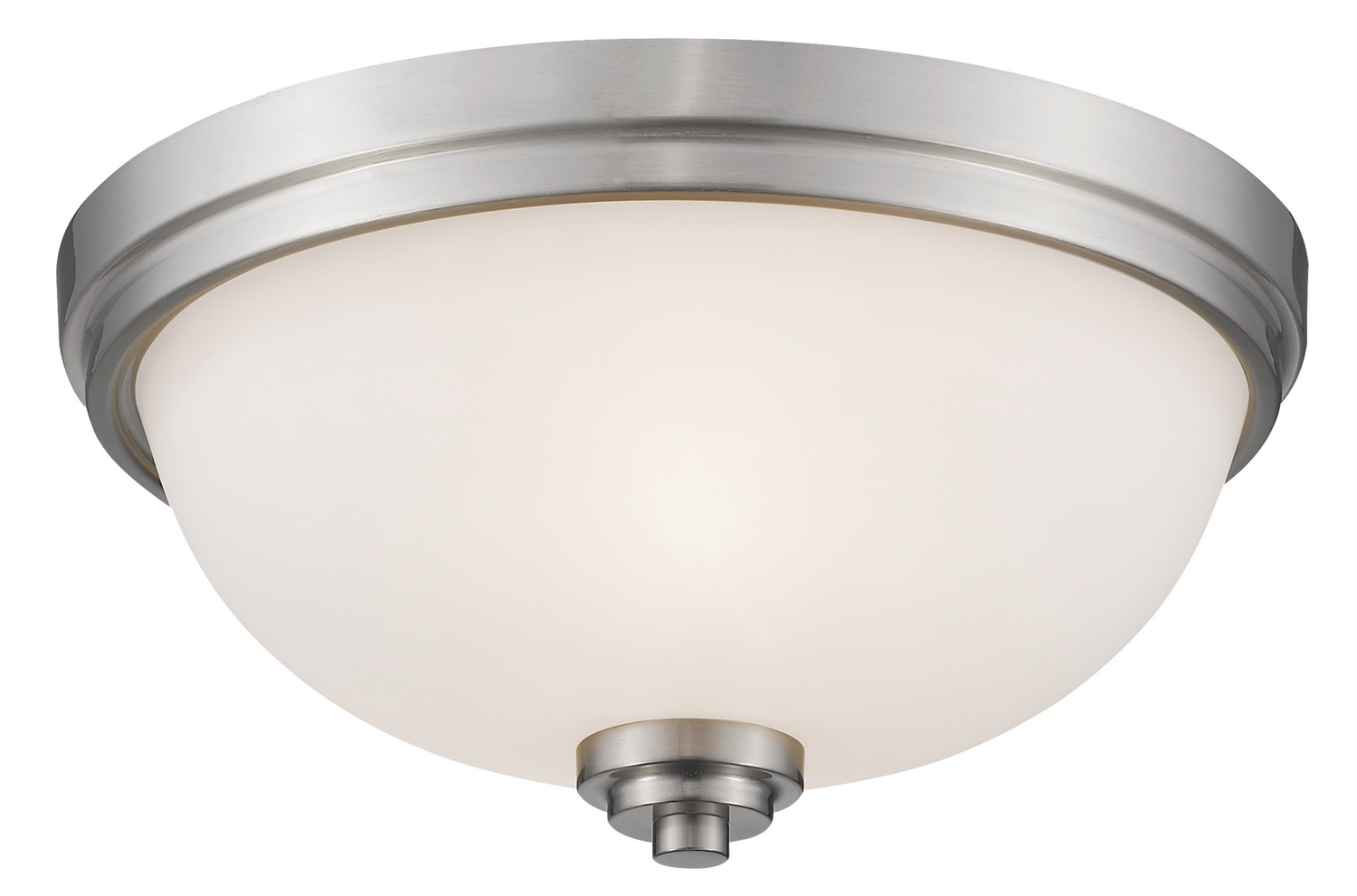 Three Light Flush Mount by Z-Lite - Ashton Collection, Brushed Nickel Finish - 443F3-BN