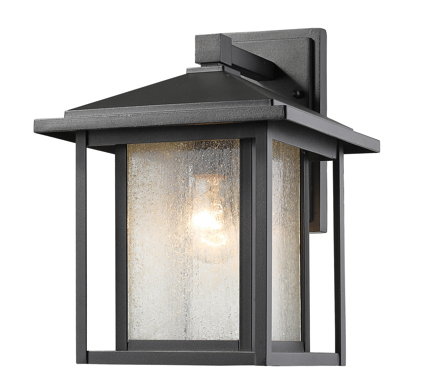 One Light Outdoor Wall Light by Z-Lite - Aspen Collection, Black Finish - 554M-BK