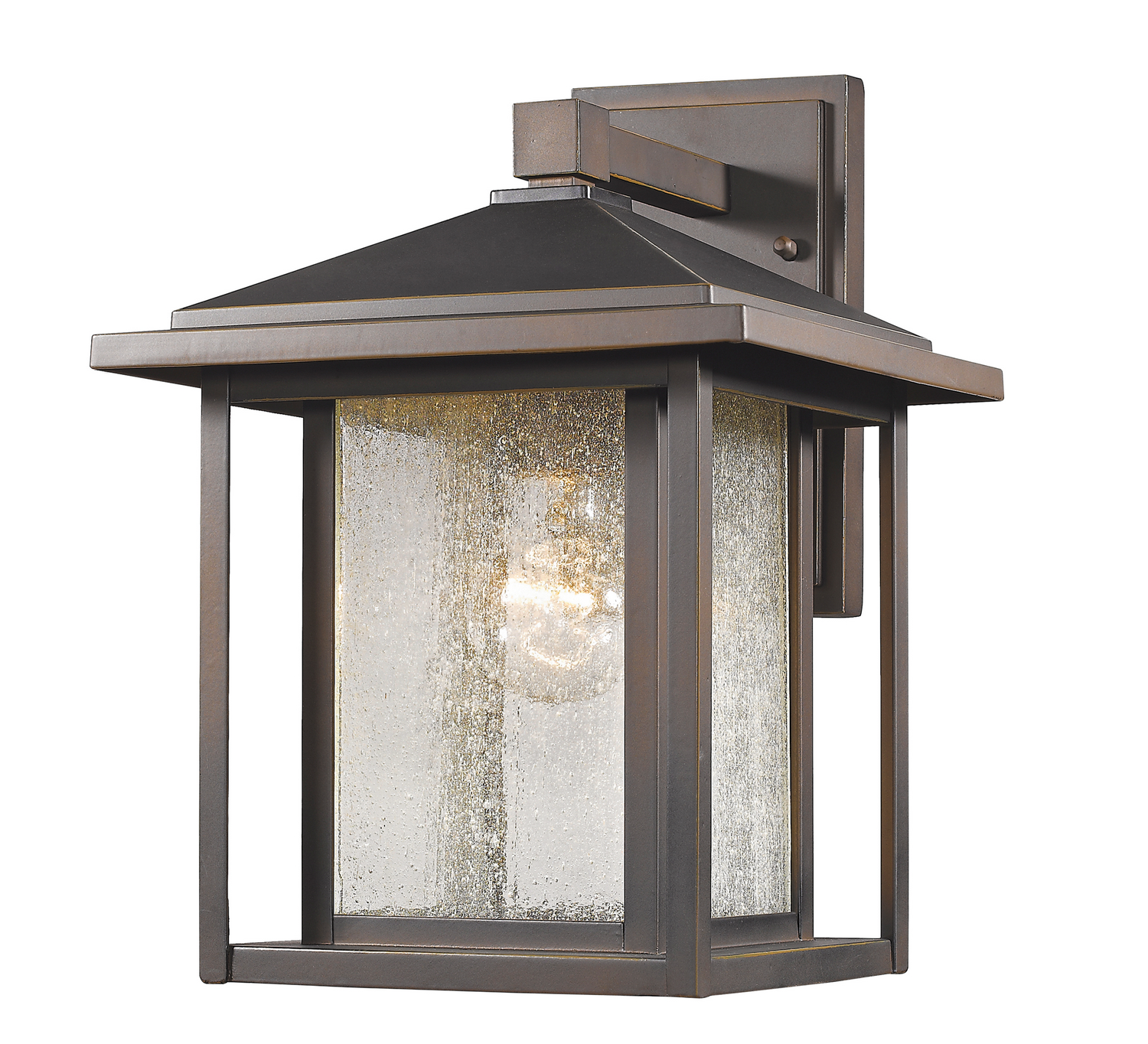 One Light Outdoor Wall Light by Z-Lite - Aspen Collection, Oil Rubbed Bronze Finish - 554M-ORB