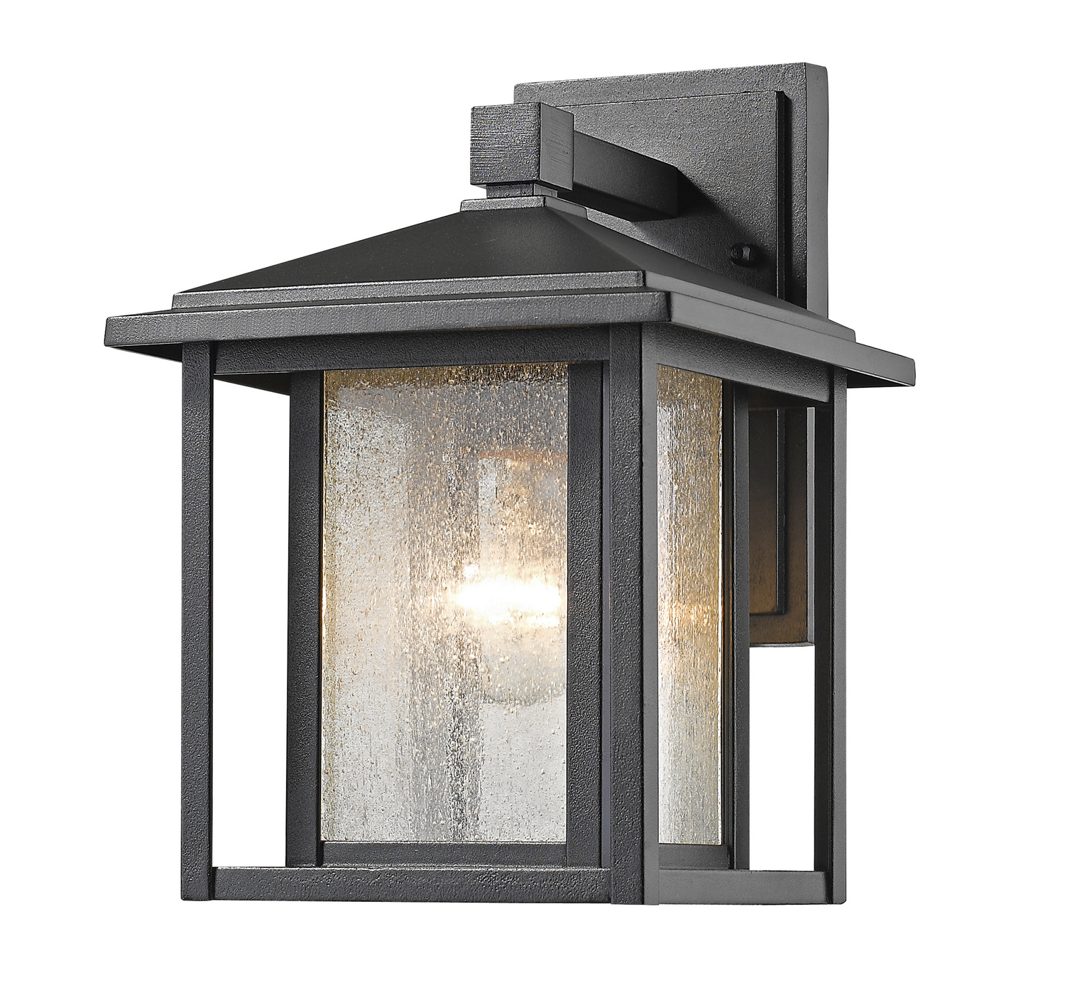 One Light Outdoor Wall Light by Z-Lite - Aspen Collection, Black Finish - 554S-BK