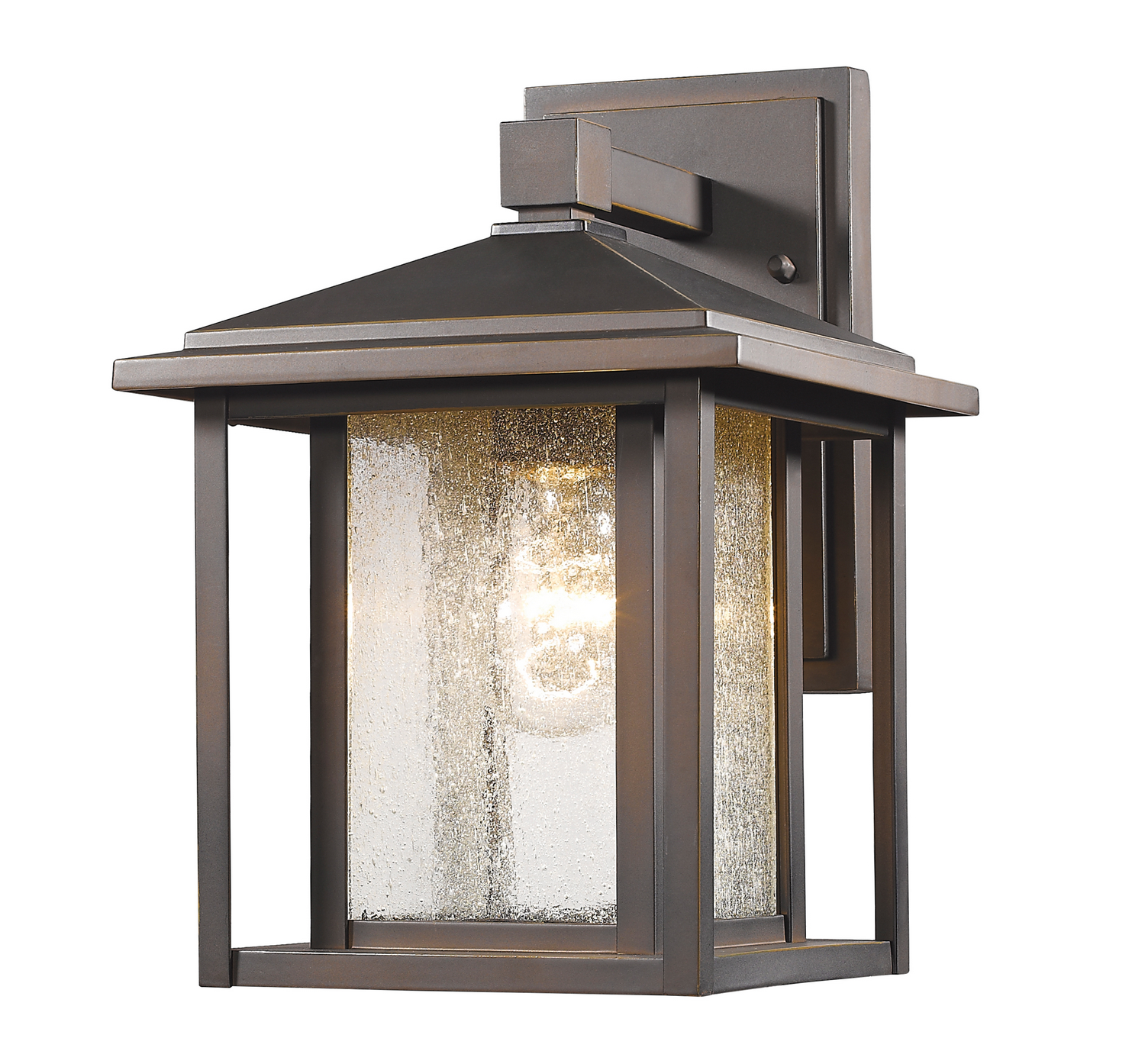 One Light Outdoor Wall Light by Z-Lite - Aspen Collection, Oil Rubbed Bronze Finish - 554S-ORB