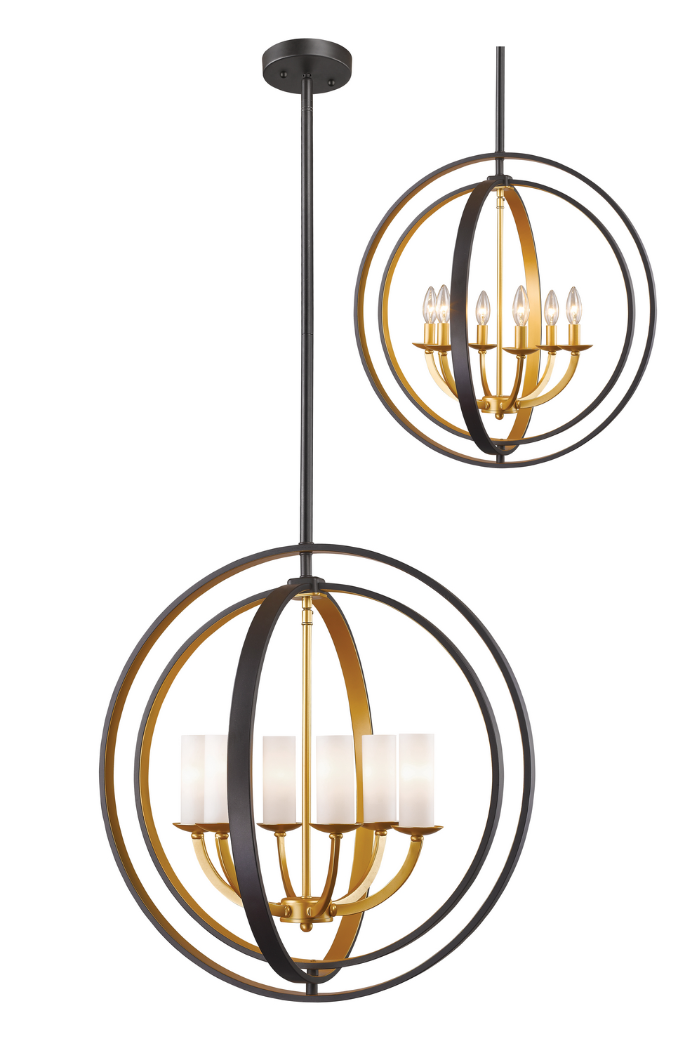 Six Light Chandelier by Z-Lite - Ashling Collection, Bronze Gold Finish - 6002-6L-BZGD