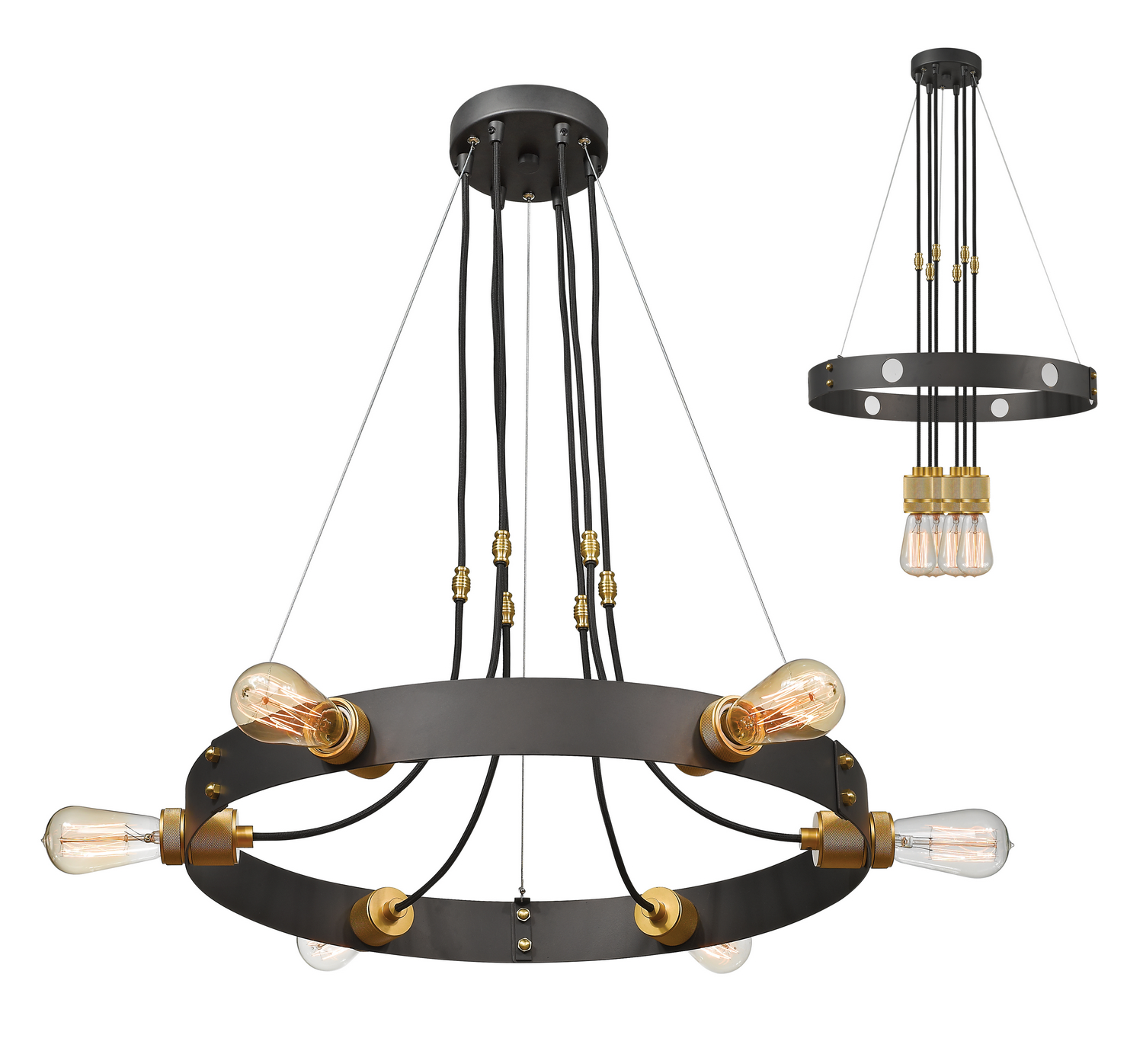 Six Light Chandelier by Z-Lite - Troubadour Collection, Bronze Finish - 8001-6C-BRZ