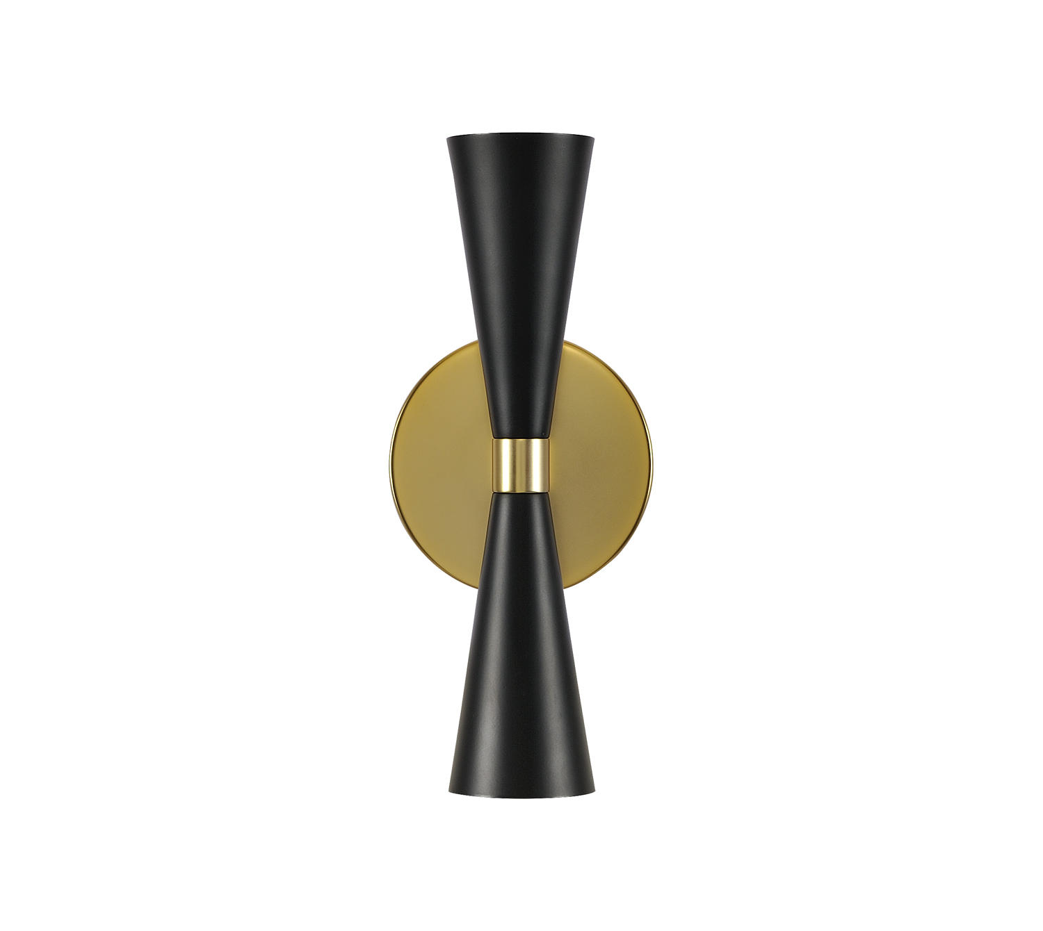 KALC 310422BVB BLACK & VINTAGE BRASS MILO WALL SCONCE LED G9
