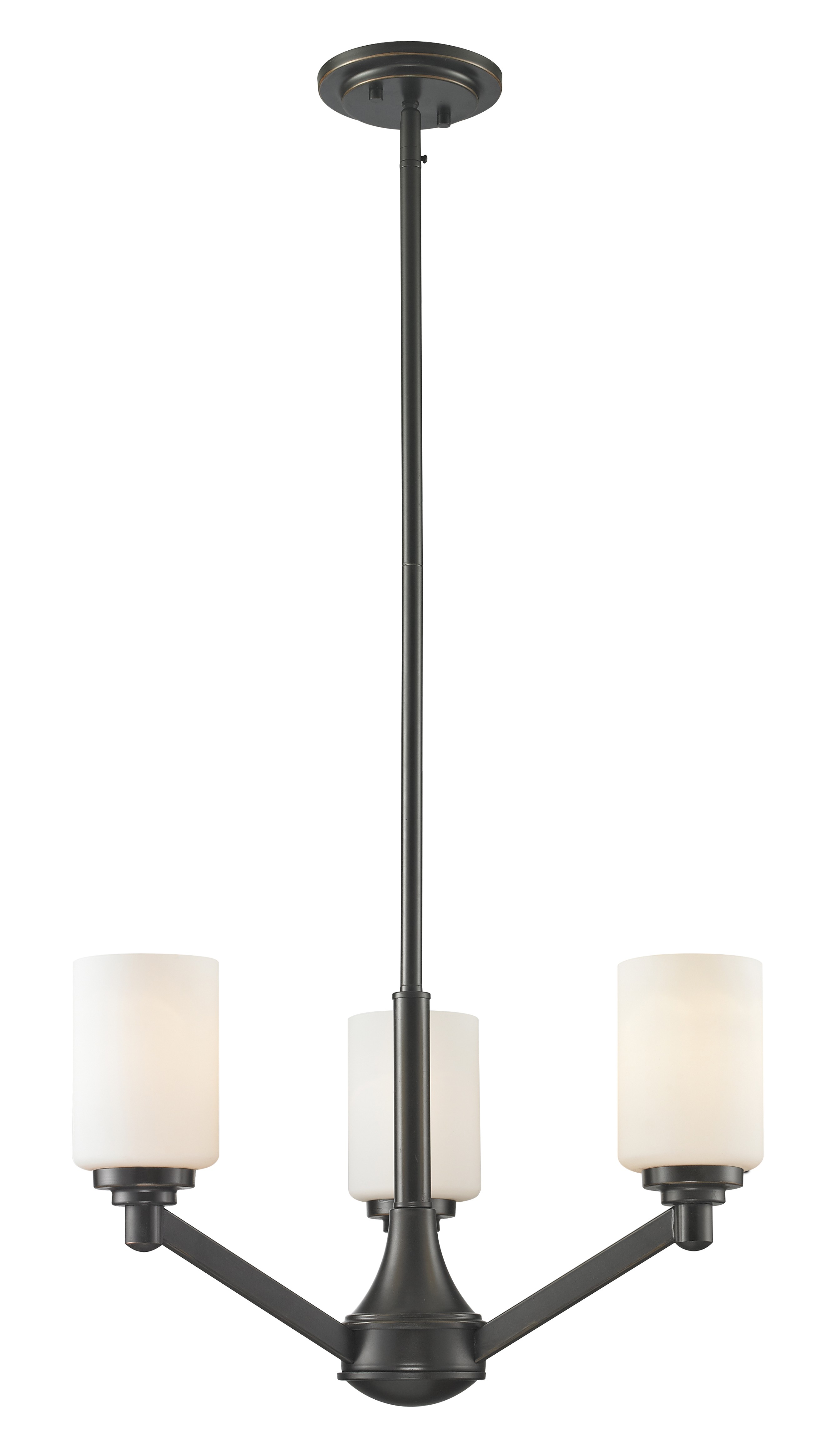 Three Light Chandelier by Z-Lite - Montego Collection, Coppery Bronze Finish - 411-3