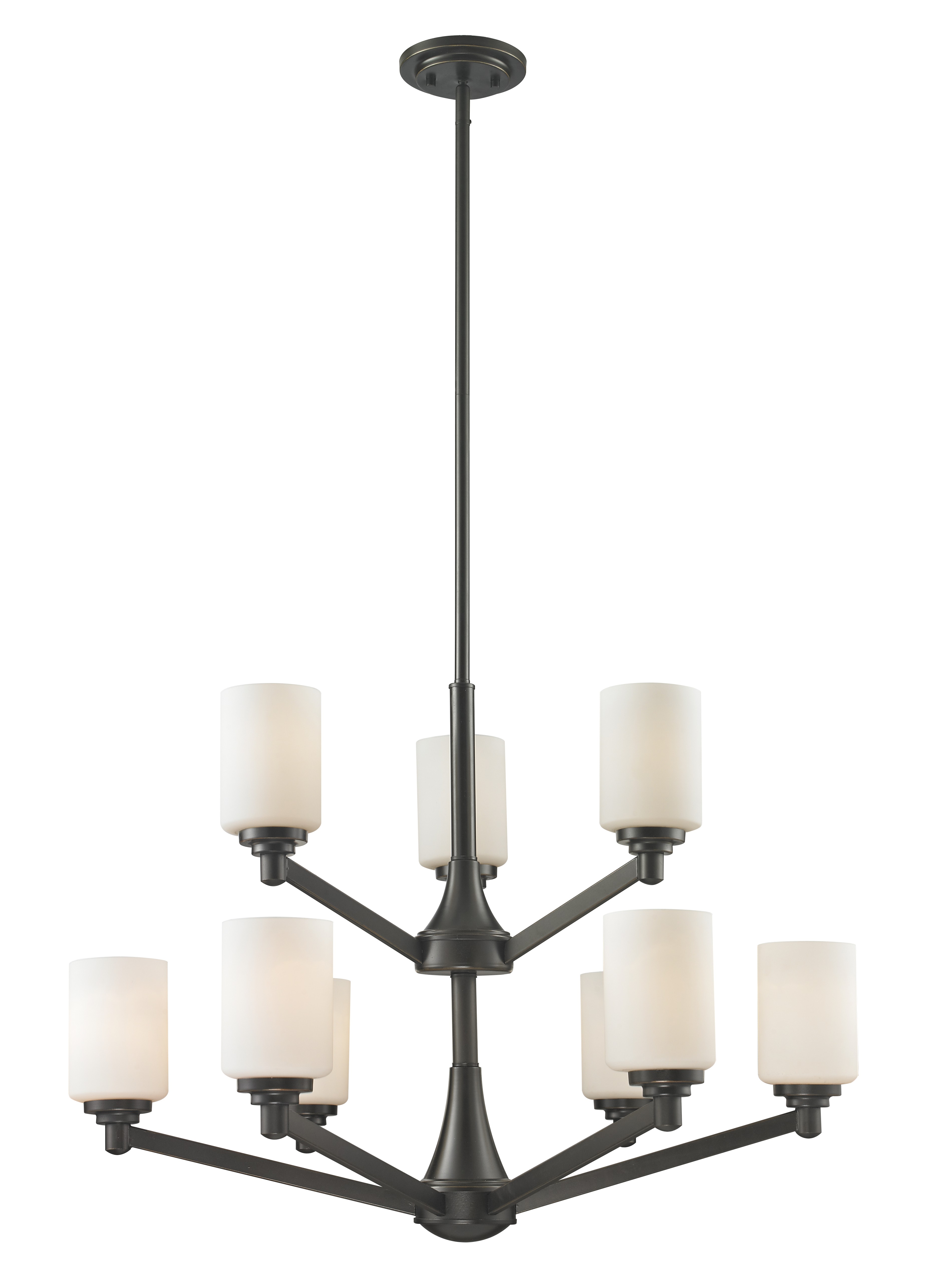 Nine Light Chandelier by Z-Lite - Montego Collection, Coppery Bronze Finish - 411-9
