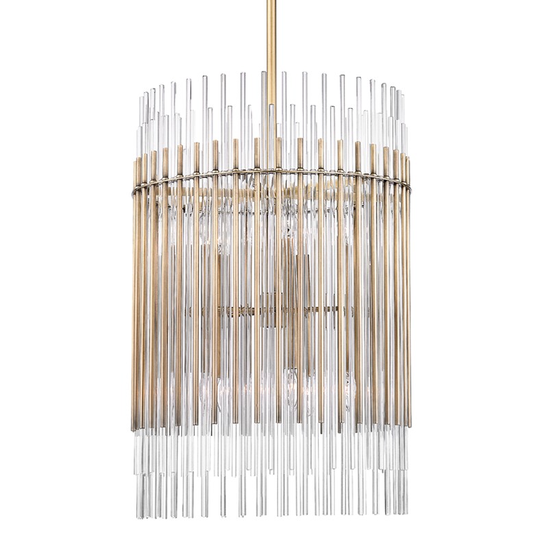 Hudson Valley Wallis Ten Light Pendant in Aged Brass - 6320-AGB