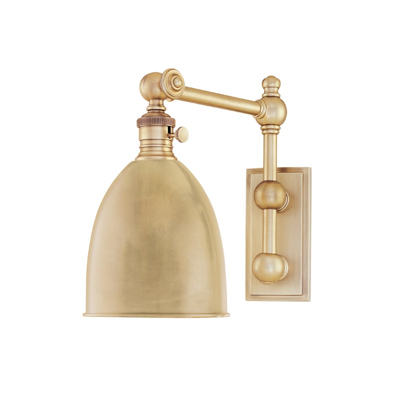 Hudson Valley Roslyn One Light Wall Sconce in Aged Brass - 761-AGB