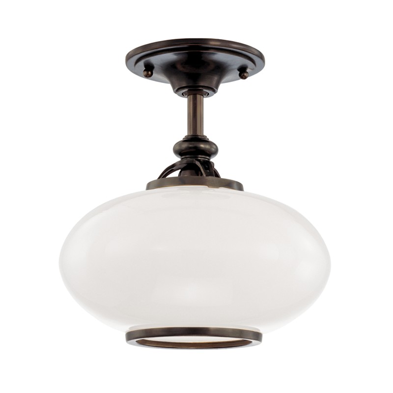 Hudson Valley Canton One Light Semi Flush Mount in Old Bronze - 9812F-OB