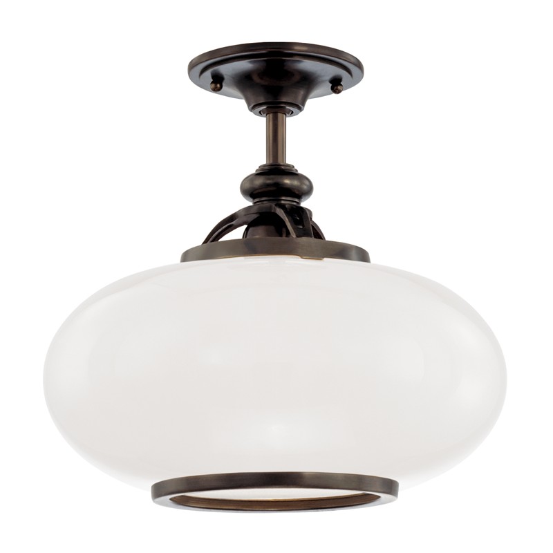 Hudson Valley Canton One Light Semi Flush Mount in Old Bronze - 9815F-OB