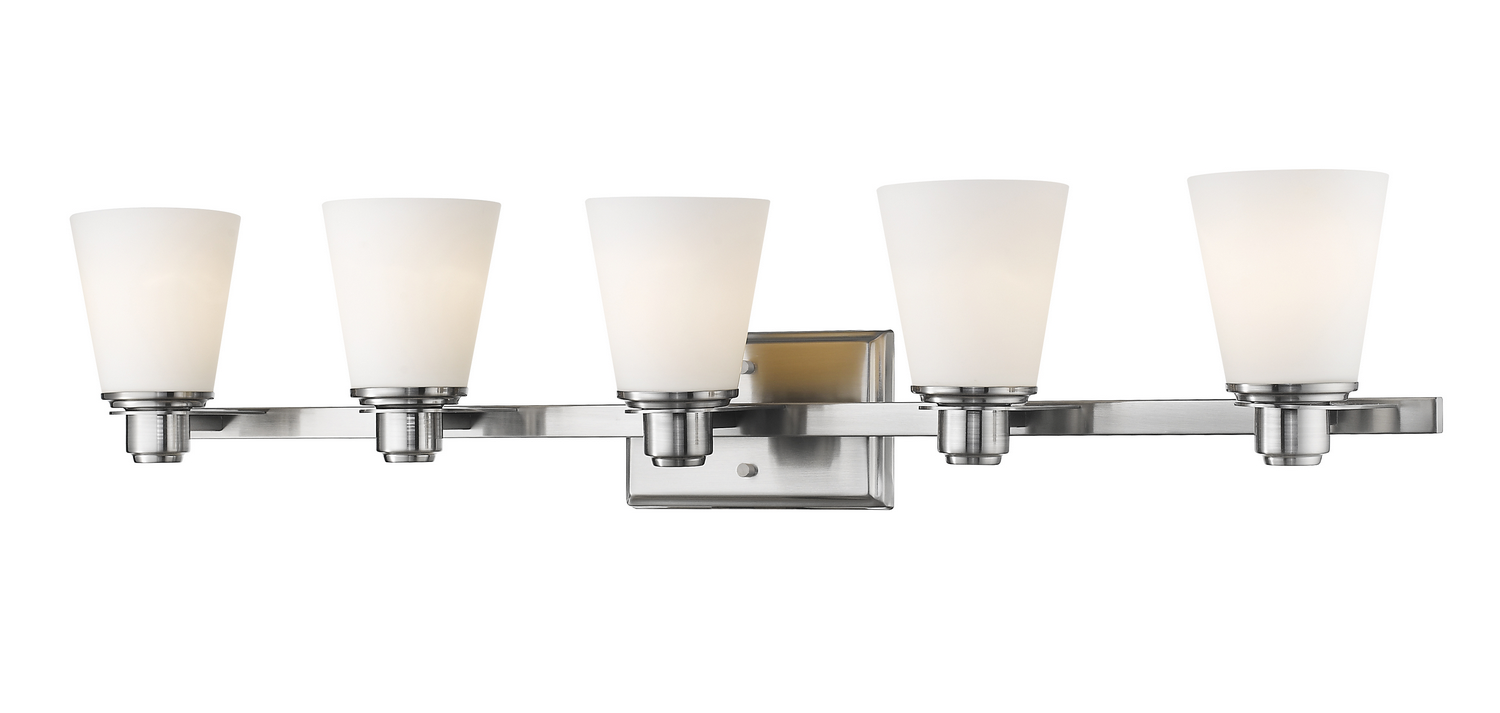 Five Light Vanity by Z-Lite - Kayla Collection, Brushed Nickel Finish - 7001-5V-BN