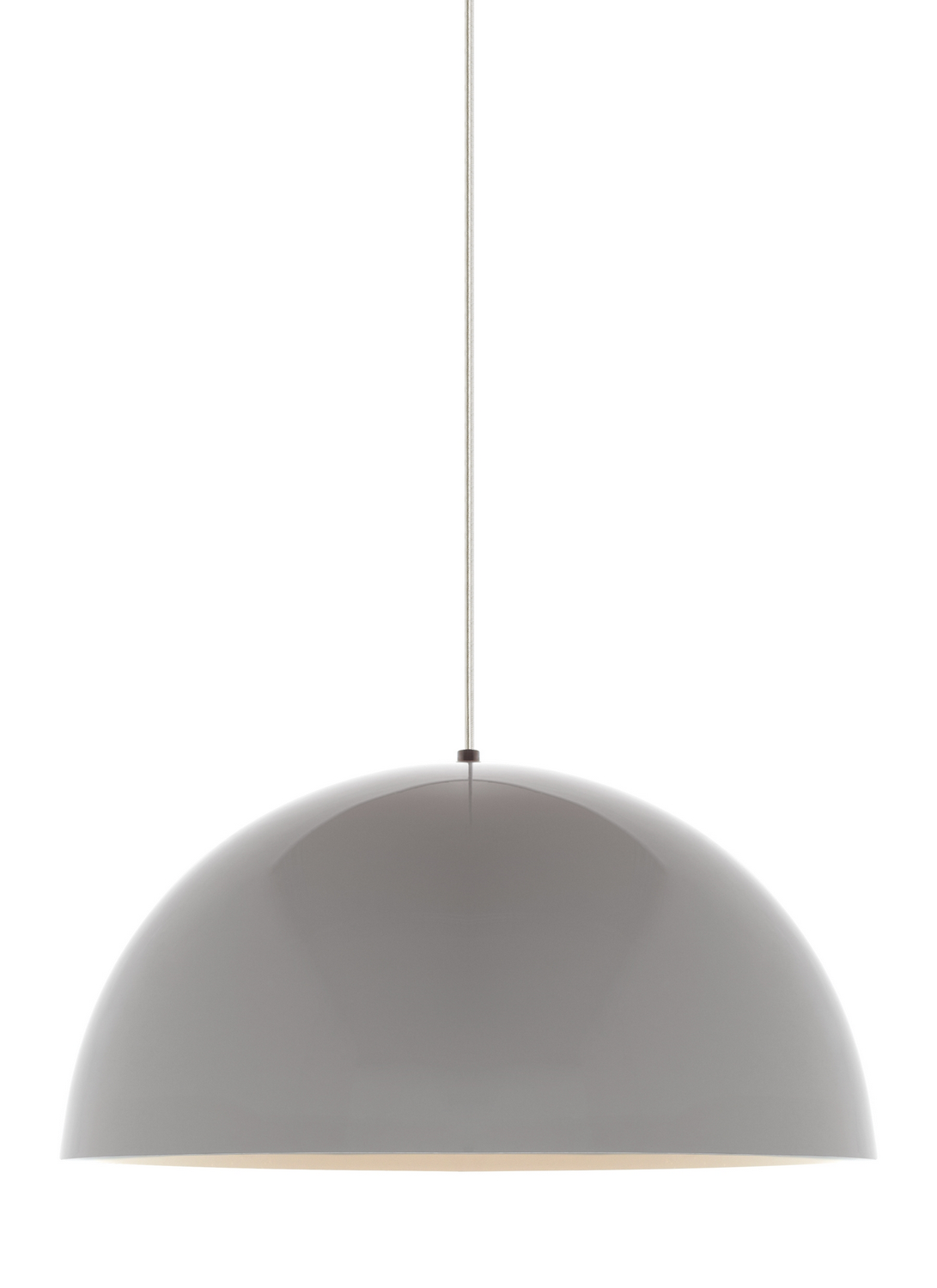 Visual Comfort Modern Collection 700TDPSP24WWB Powell Street 1 Light 24 inch Black Pendant Ceiling Light in Incandescent, Gloss White/White