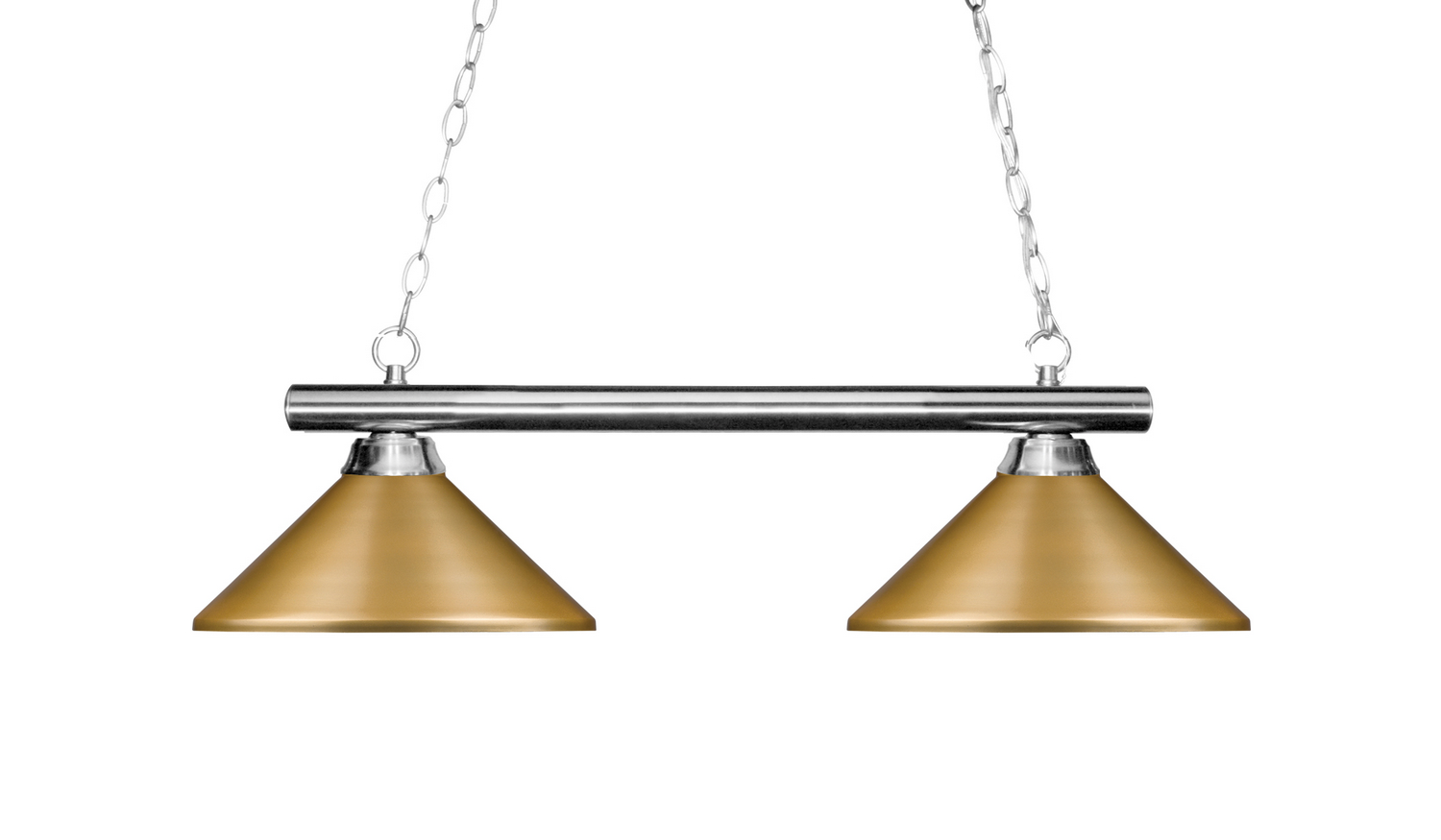 Two Light Billiard by Z-Lite - Sharp Shooter Collection, Chrome Finish - 155-2CH-MSG