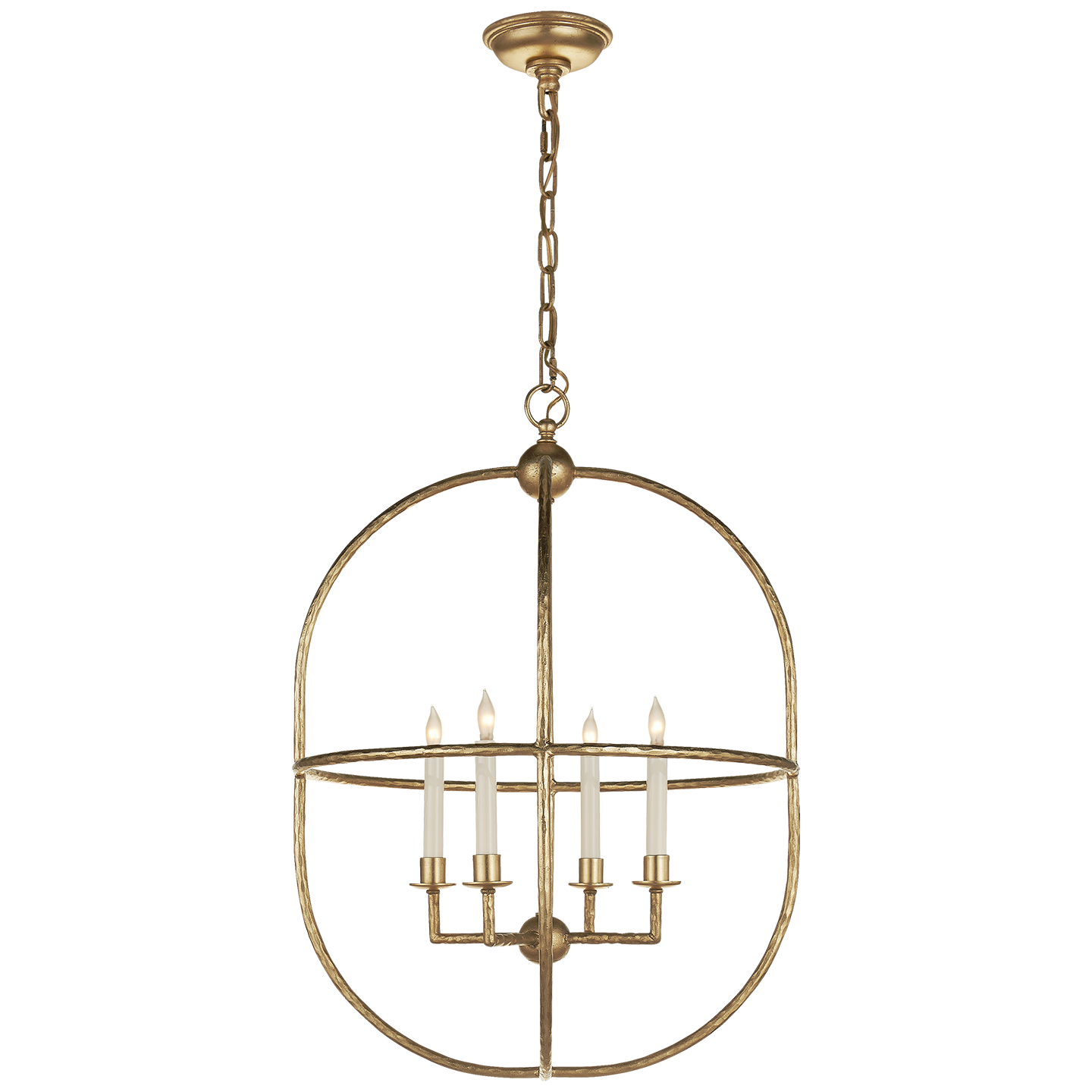 Visual Comfort Signature Desmond Cage Four Light Lantern in Gild - CHC 2224G