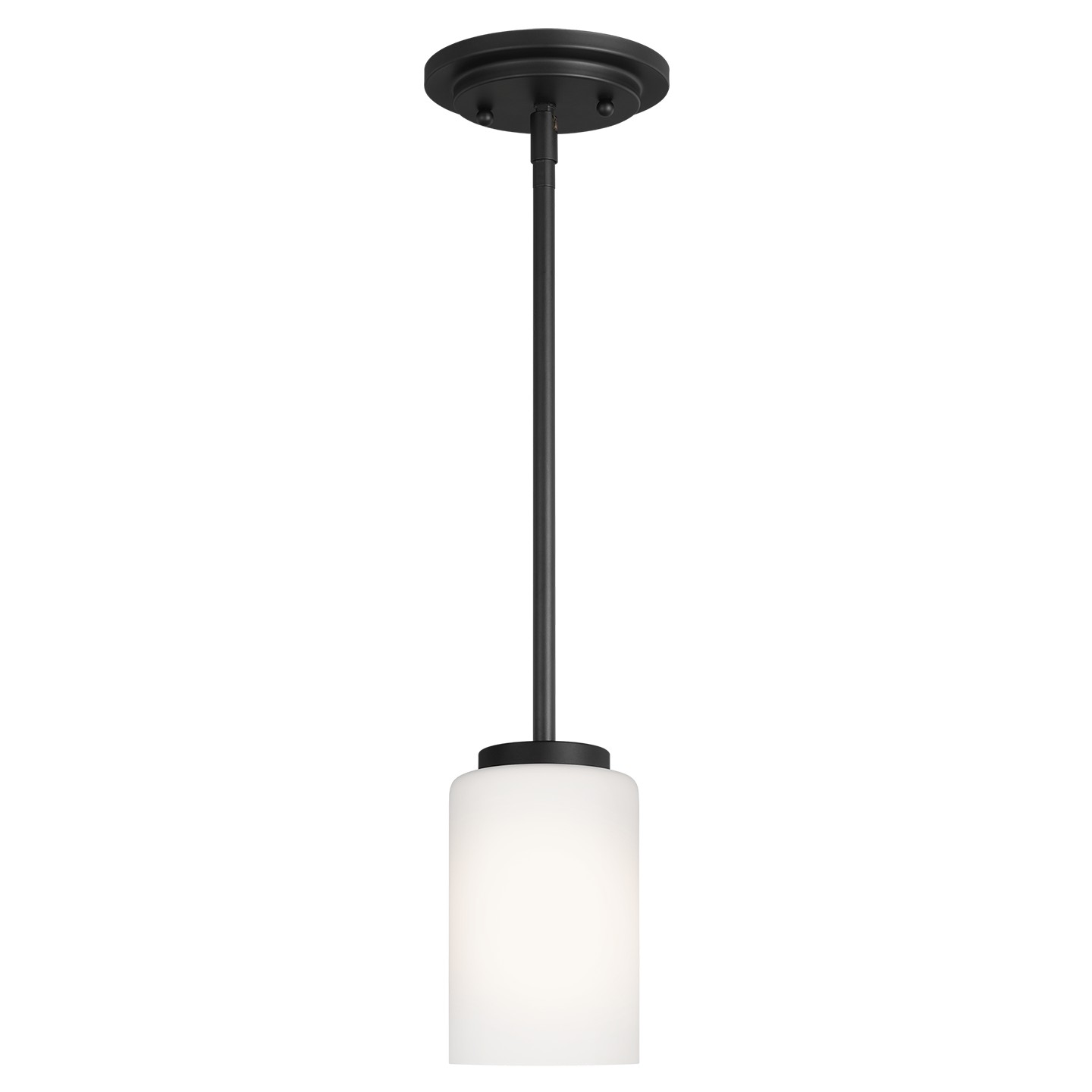Generation Lighting. Oslo One Light Mini-Pendant in Midnight Black - 61160EN3-112