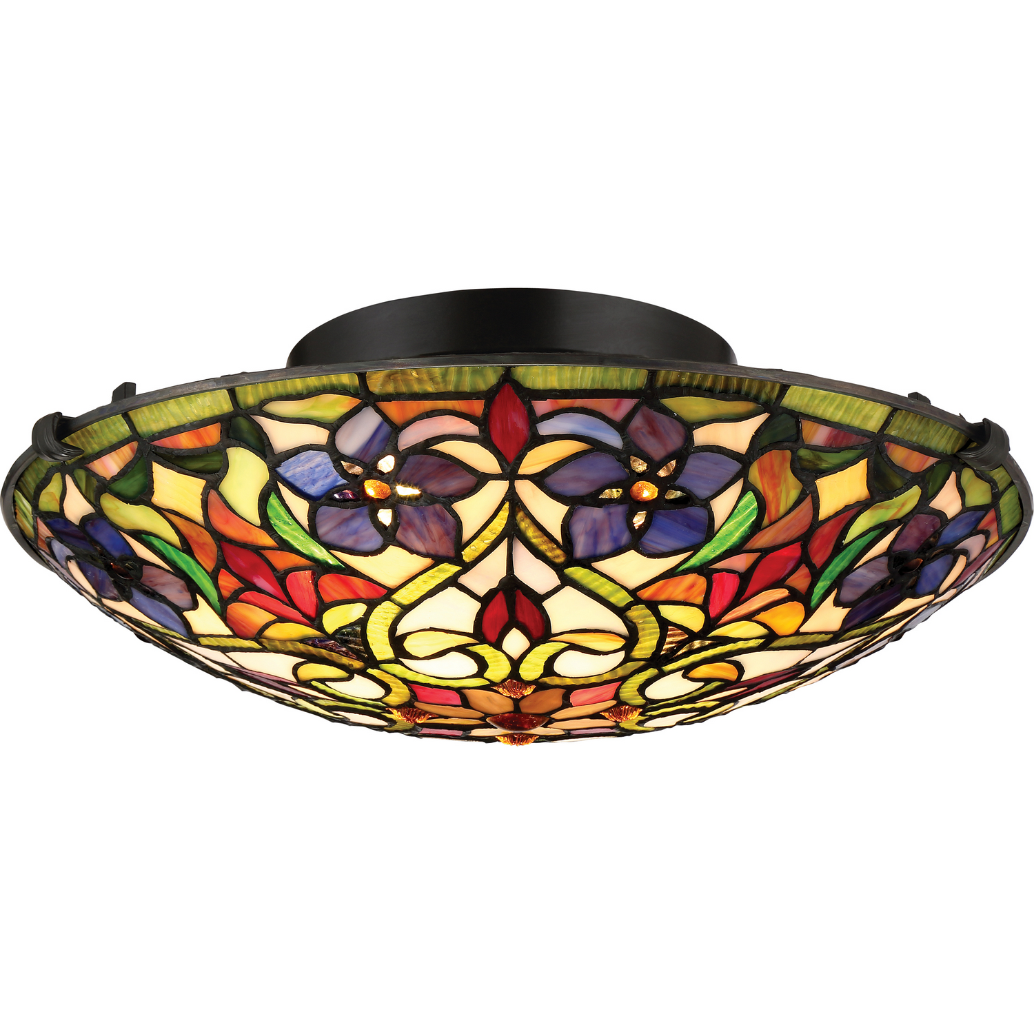 Quoizel Violets Two Light Flush Mount in Vintage Bronze - TFVT1617VB