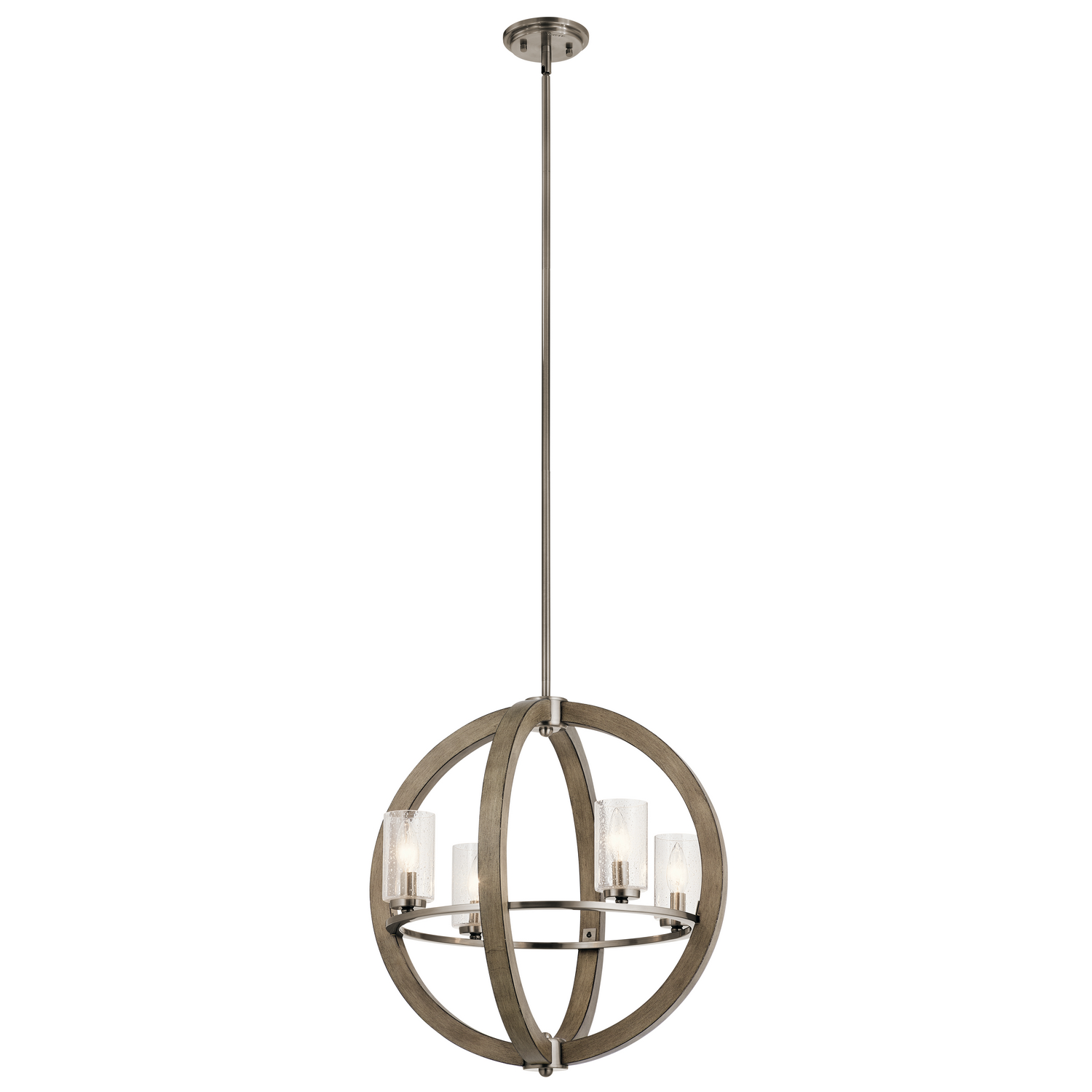 Kichler Grand Bank Four Light Chandelier in Distressed Antique Gray - 43185DAG