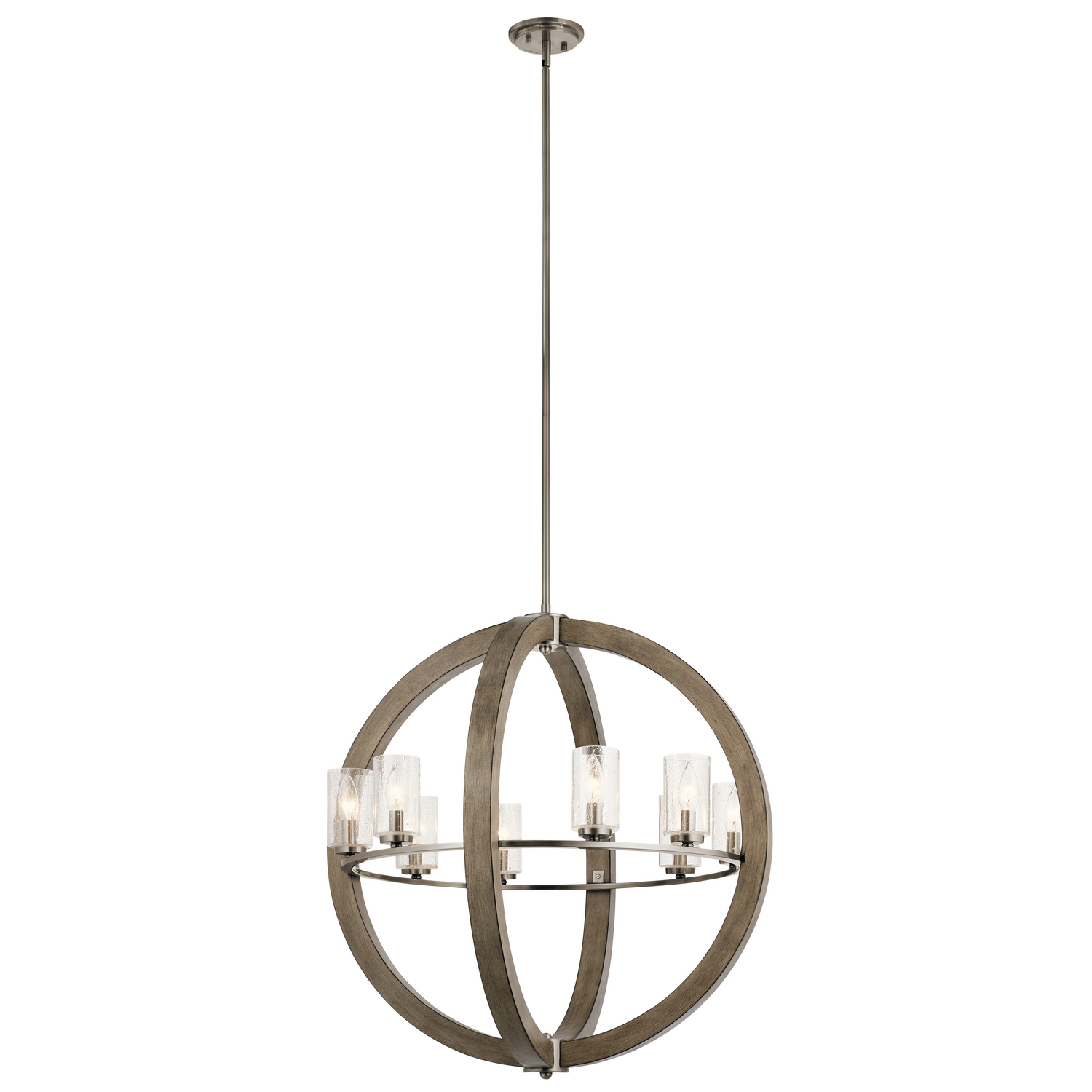 Kichler Grand Bank Eight Light Chandelier in Distressed Antique Gray - 43190DAG