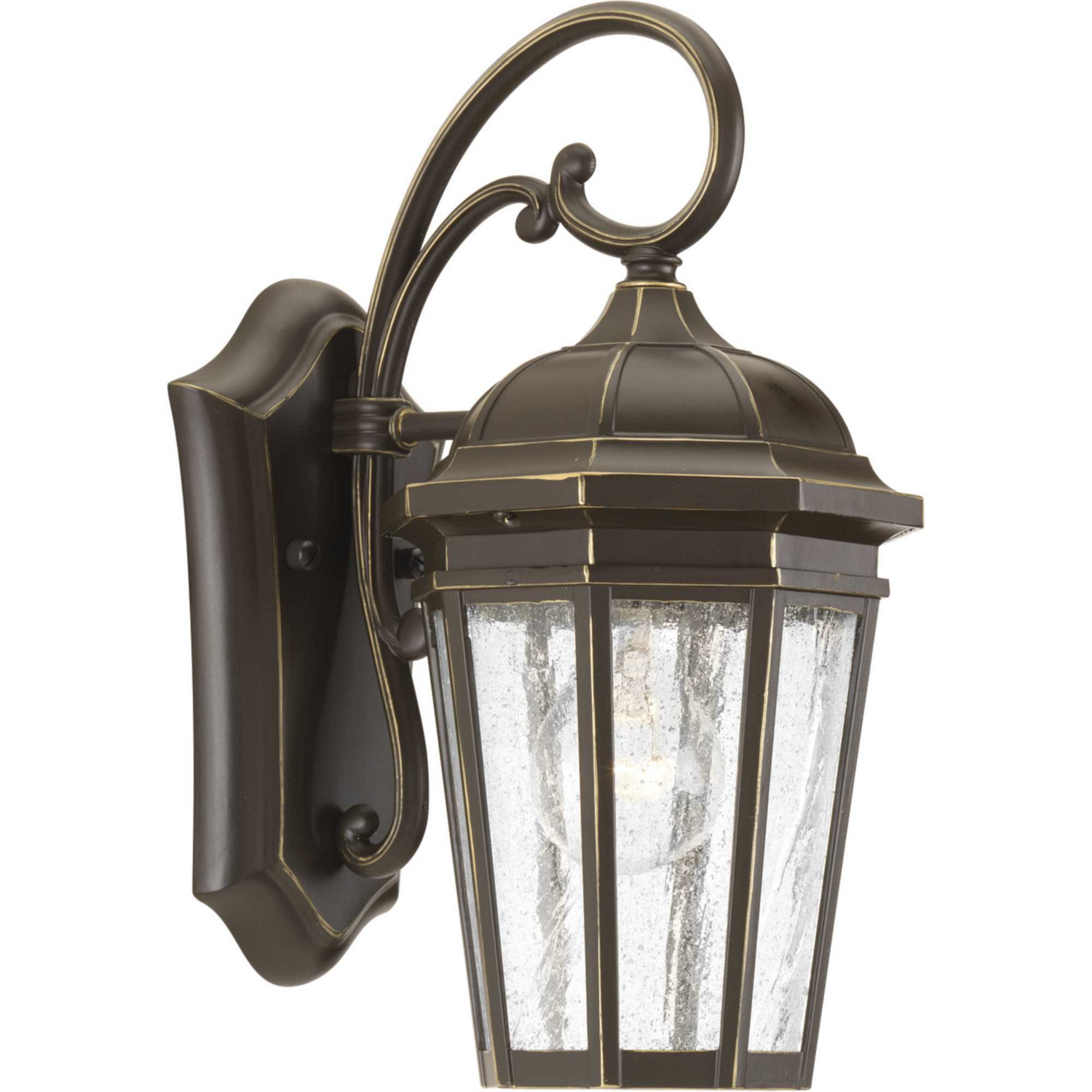 Antique Bronze One Light Wall Lantern from the Verdae Collection