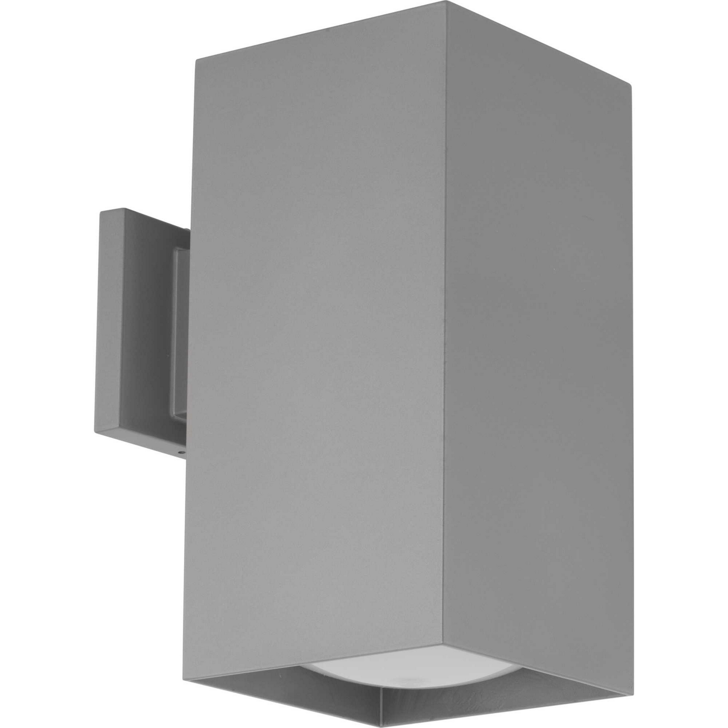 LED Squares 1-Light LED Wall Lantern in Metallic Gray