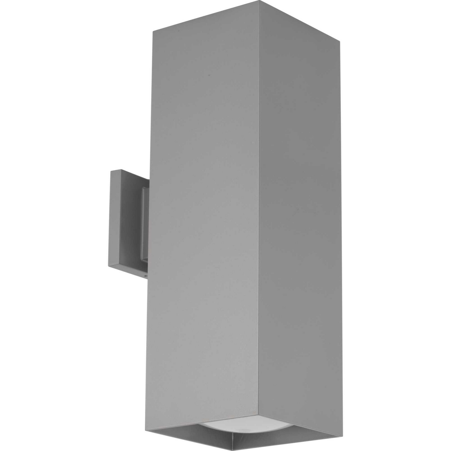 LED Squares 2-Light LED Wall Lantern in Metallic Gray