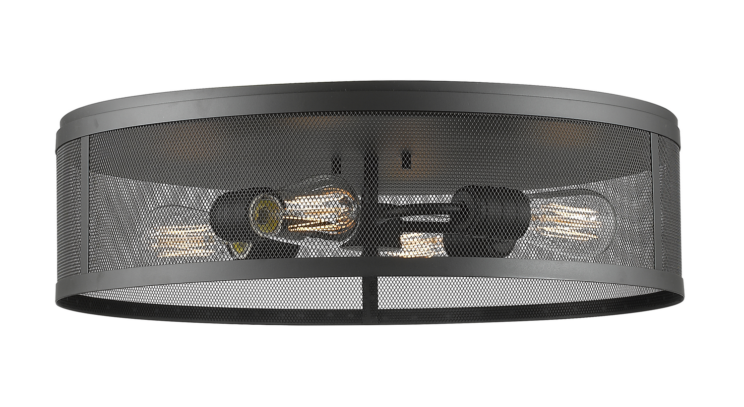 Four Light Flush Mount by Z-Lite - Meshsmith Collection, Bronze Finish - 331F21-BRZ