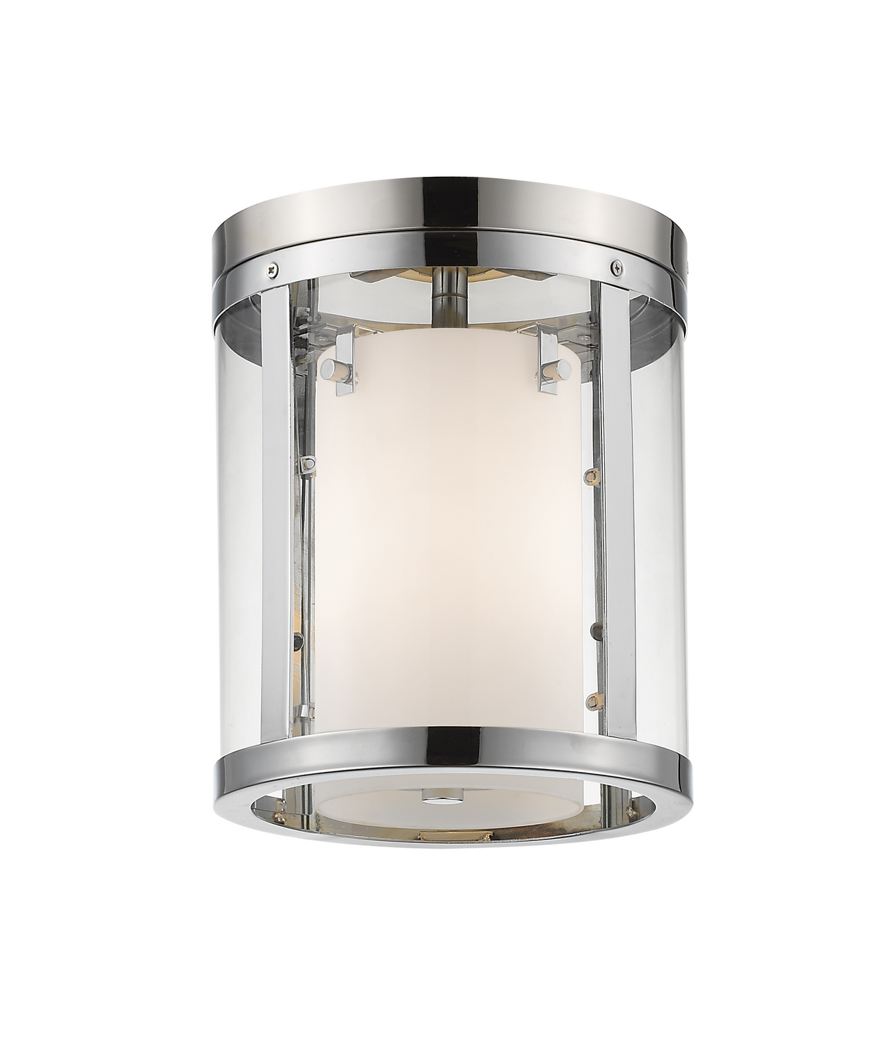 Three Light Flush Mount by Z-Lite - Willow Collection, Chrome Finish - 426F-CH