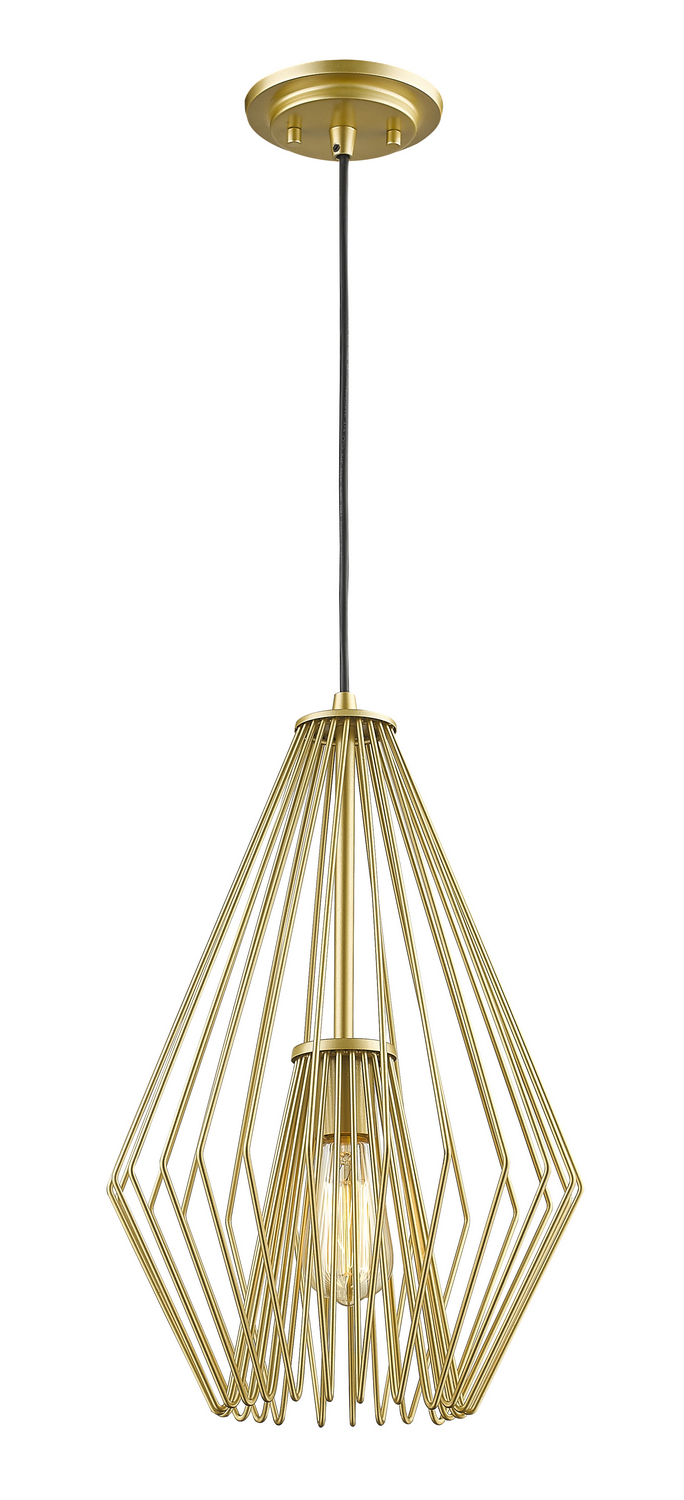 One Light Pendant by Z-Lite - Quintus Collection, Metallic Gold Finish - 442MP12-MG