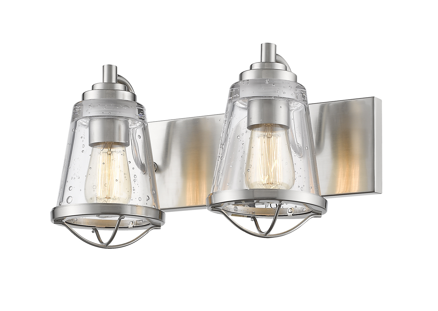 Two Light Vanity by Z-Lite - Mariner Collection, Brushed Nickel Finish - 444-2V-BN