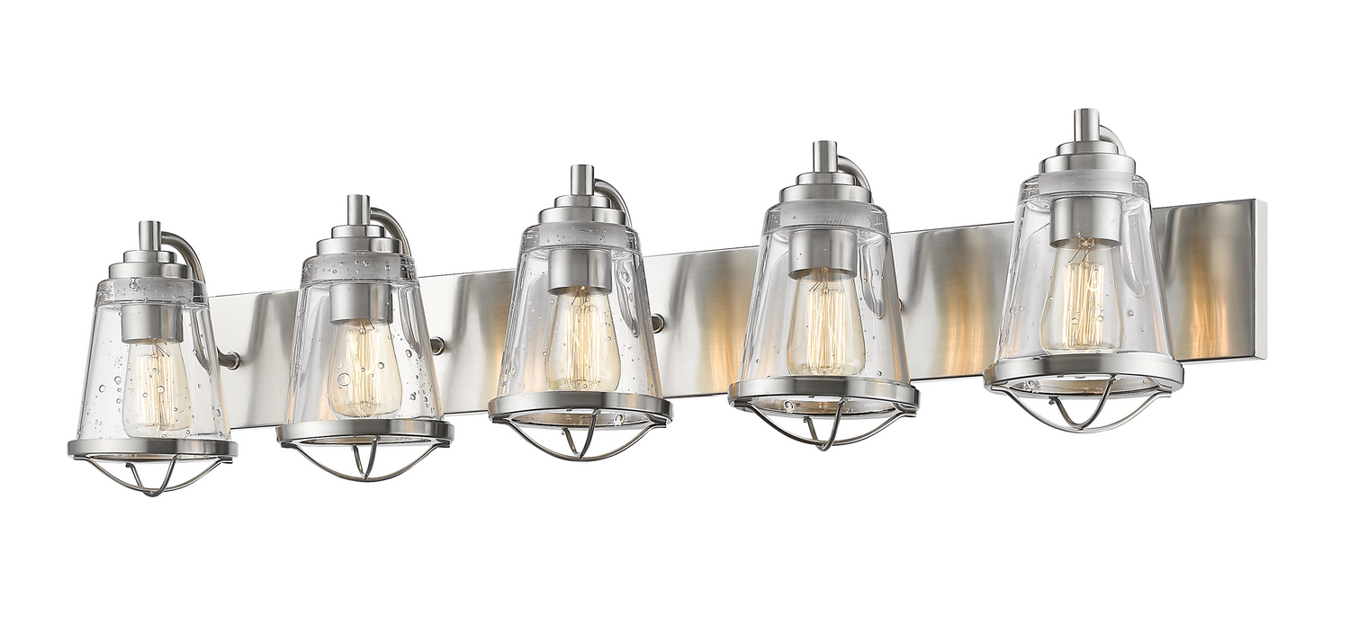 Five Light Vanity by Z-Lite - Mariner Collection, Brushed Nickel Finish - 444-5V-BN