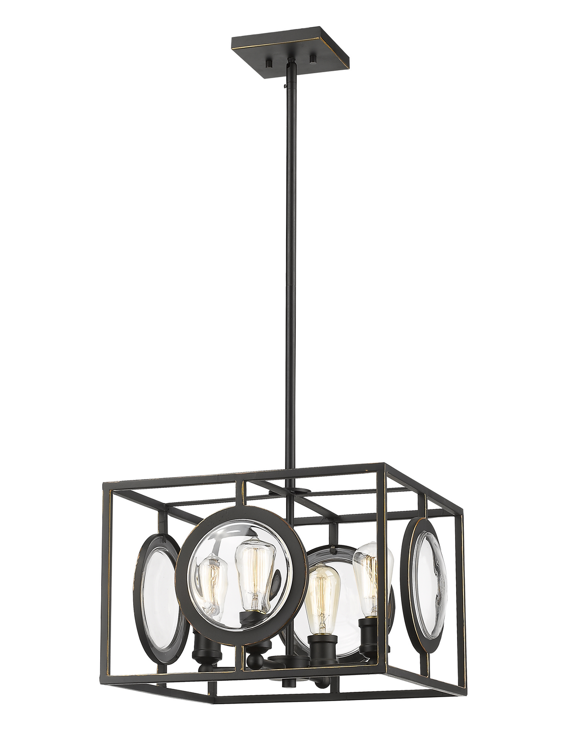 Four Light Pendant by Z-Lite - Port Collection, Olde Bronze Finish - 448-16OB