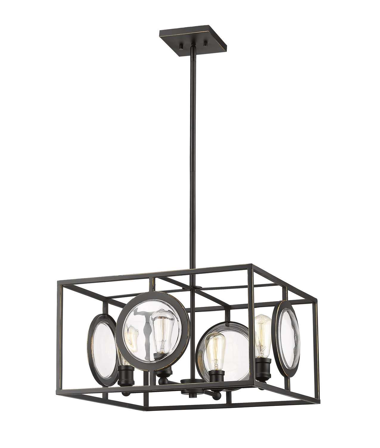 Four Light Chandelier by Z-Lite - Port Collection, Olde Bronze Finish - 448-20OB