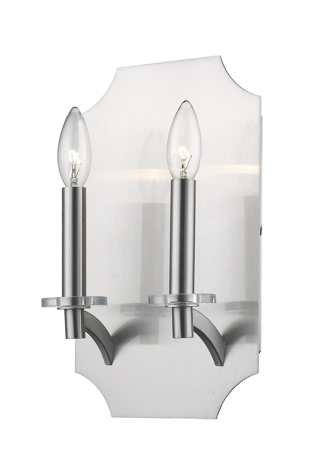 Two Light Wall Sconce by Z-Lite - Zander Collection, Brushed Nickel Finish - 6008-2S-BN