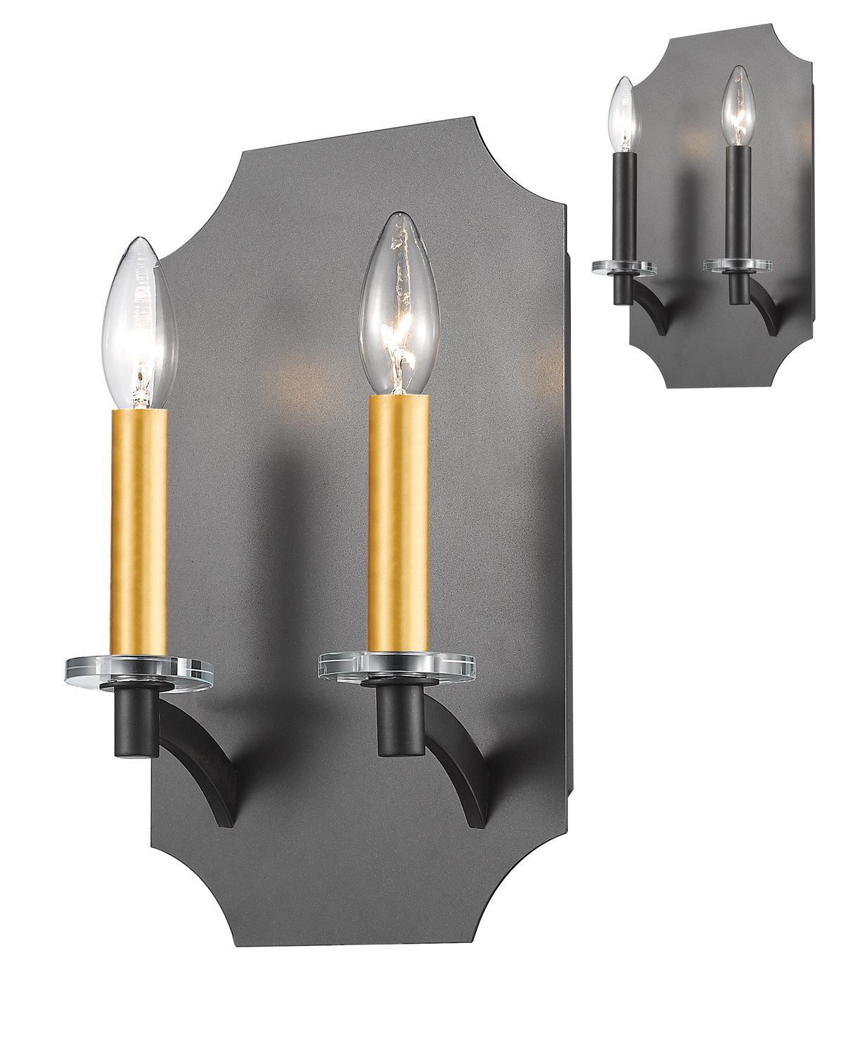 Two Light Wall Sconce by Z-Lite - Zander Collection, Bronze Finish - 6008-2S-BRZ