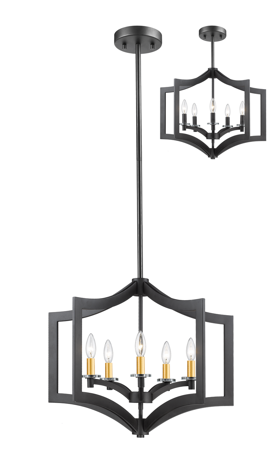 Five Light Chandelier by Z-Lite - Zander Collection, Bronze Finish - 6008-5BRZ