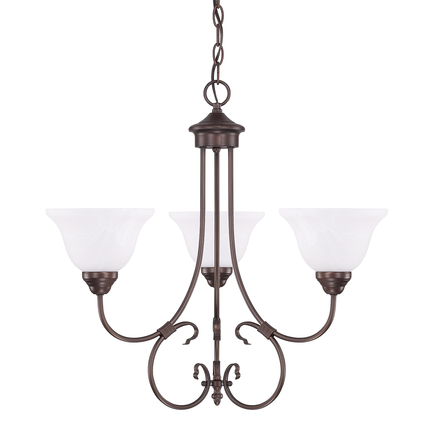 Capital Lighting Hometown Three Light Chandelier in Bronze - 3223BZ-220
