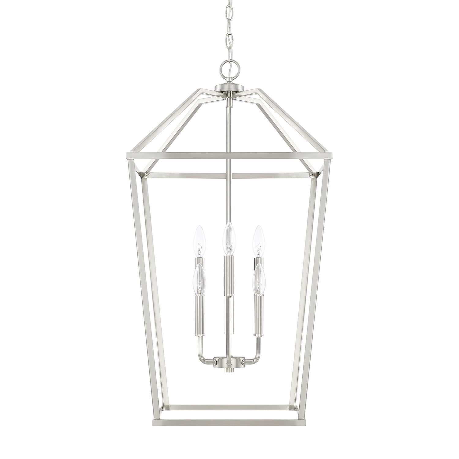 Capital Lighting Birch Six Light Foyer Pendant in Brushed Nickel - 522761BN