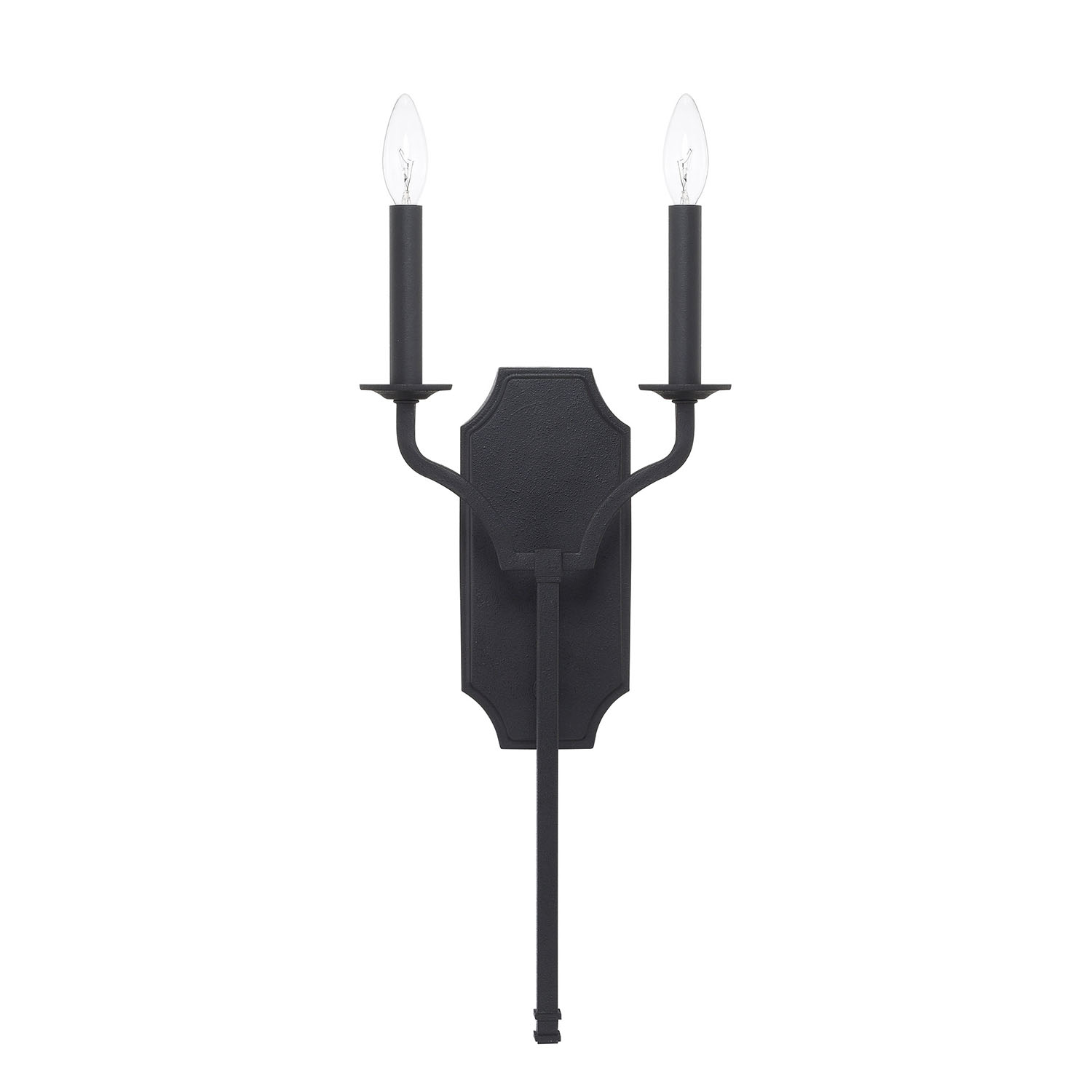Capital Lighting Ravenwood Two Light Wall Sconce in Black Iron - 619821BI