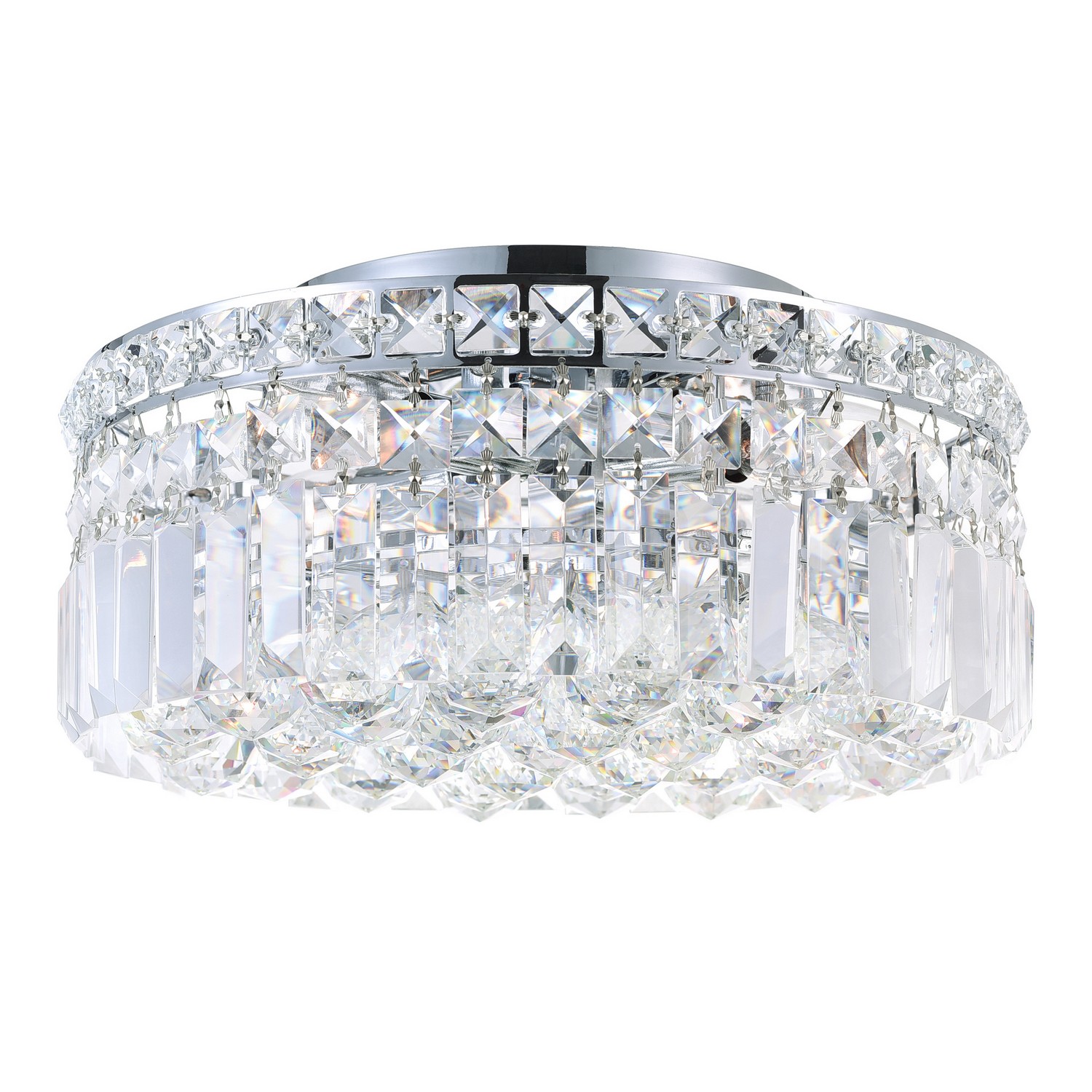 CWI Lighting 8005C12C-R Colosseum 4 Light 12 inch Chrome Flush Mount Ceiling Light