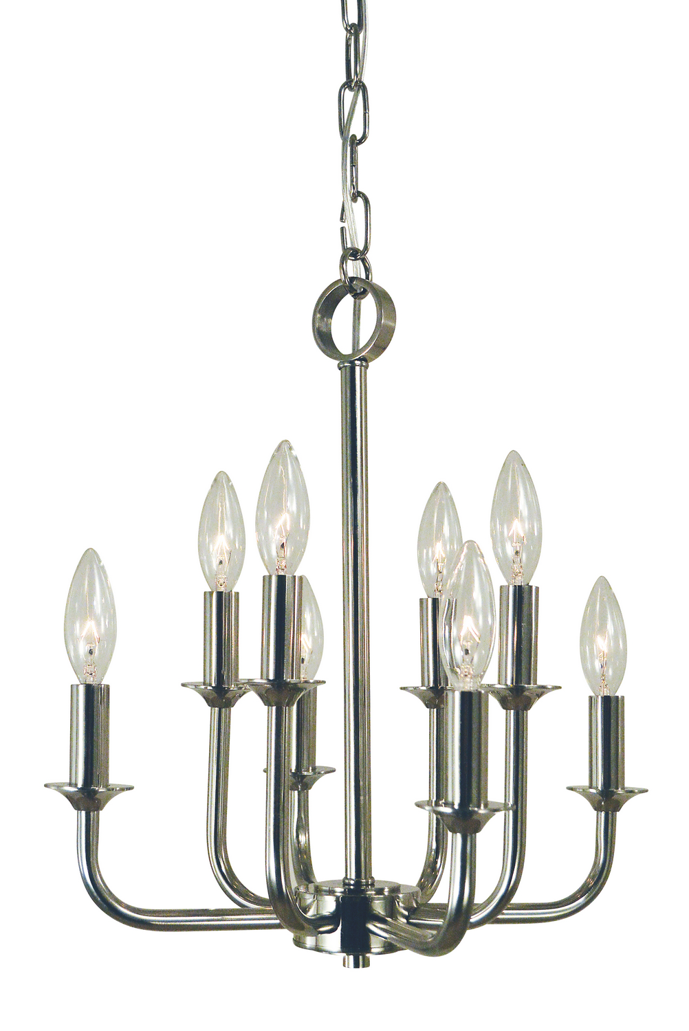 Framburg Boulevard Six Light Chandelier in Polished Nickel - 4986 PN
